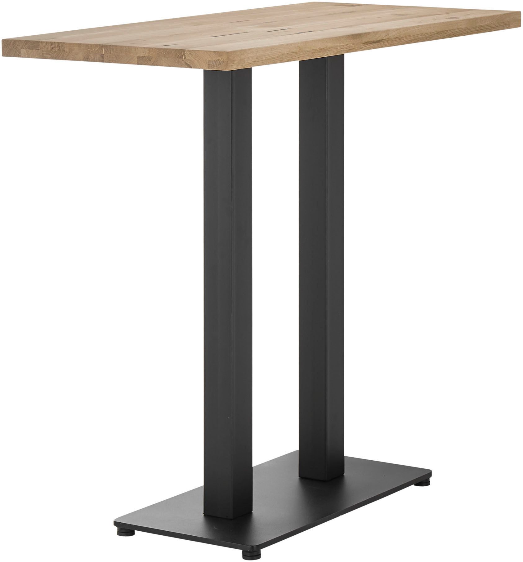 OTTO Stolkom Bartafel Jay eik massief hout geolied, hoge tafel BxHxD 120x104x60 cm rechthoekige tafels bruin