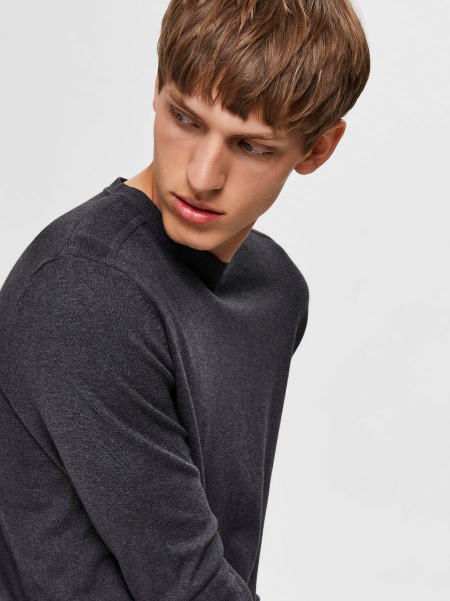 SELECTED HOMME Gebreide trui SLHBERG CREW NECK NOOS