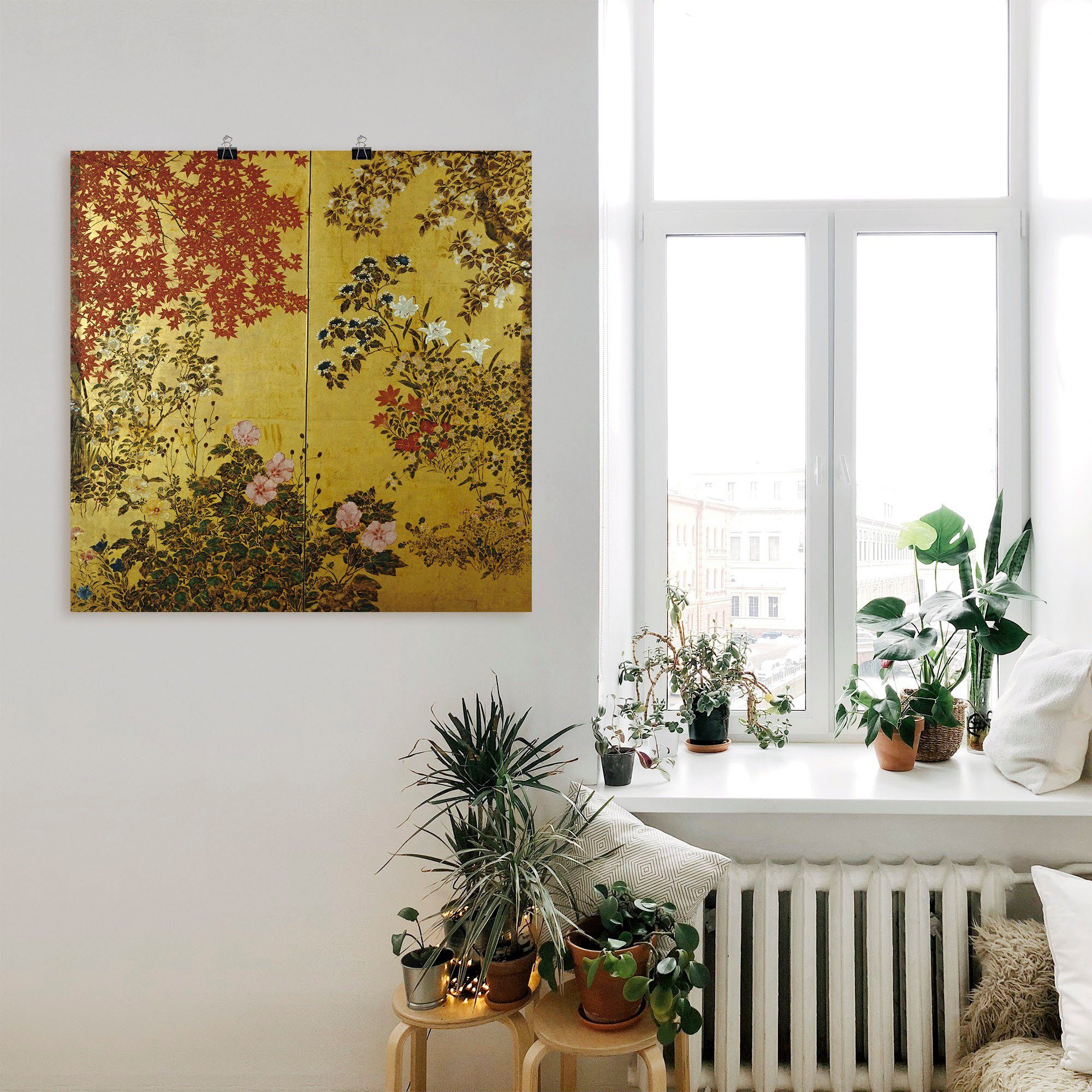 Artland Artprint Japans scherm 18e eeuw als artprint op linnen, poster, muursticker in verschillende maten