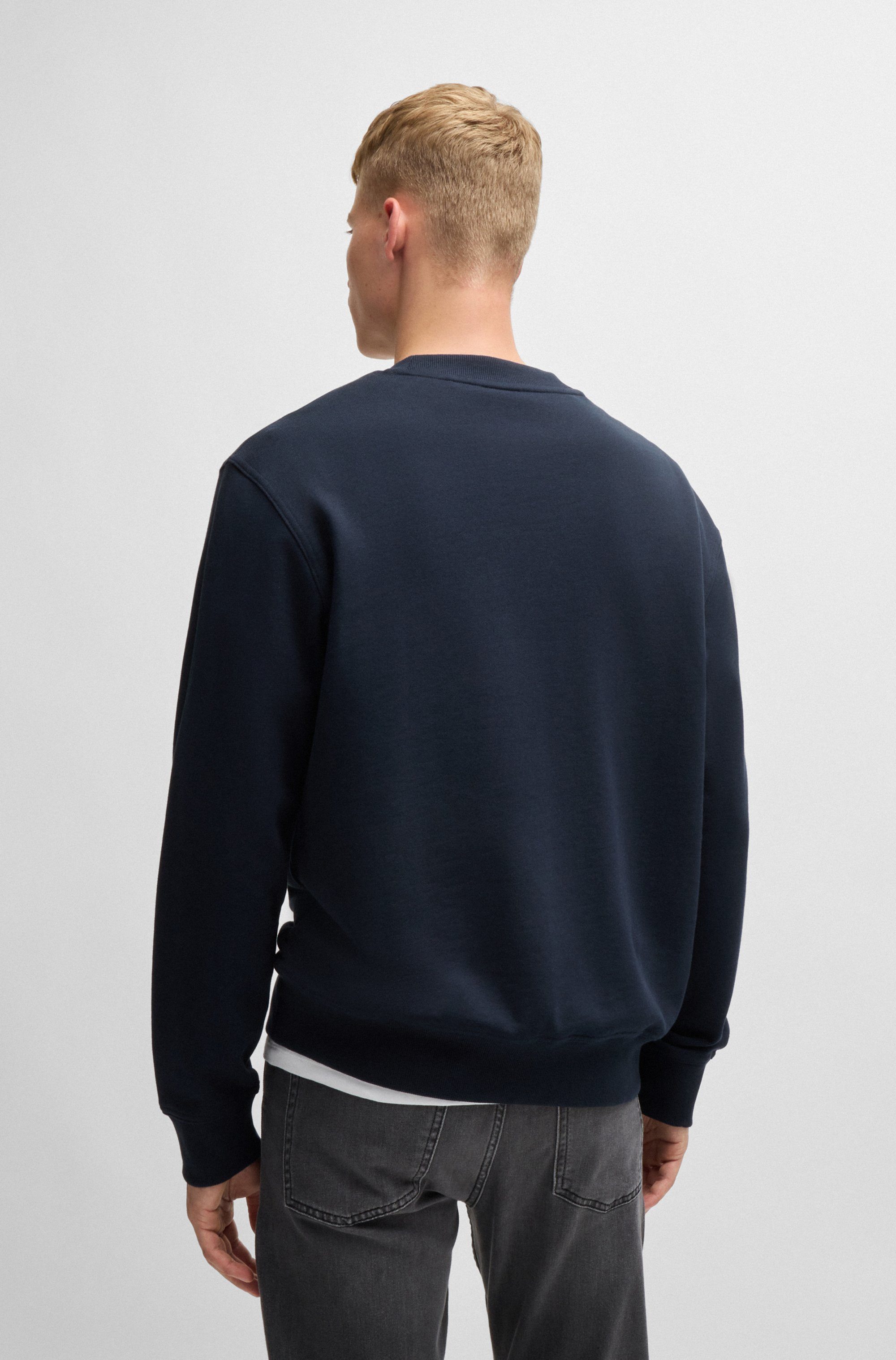 Boss Orange Sweatshirt WeSmallcrew met logo op borsthoogte