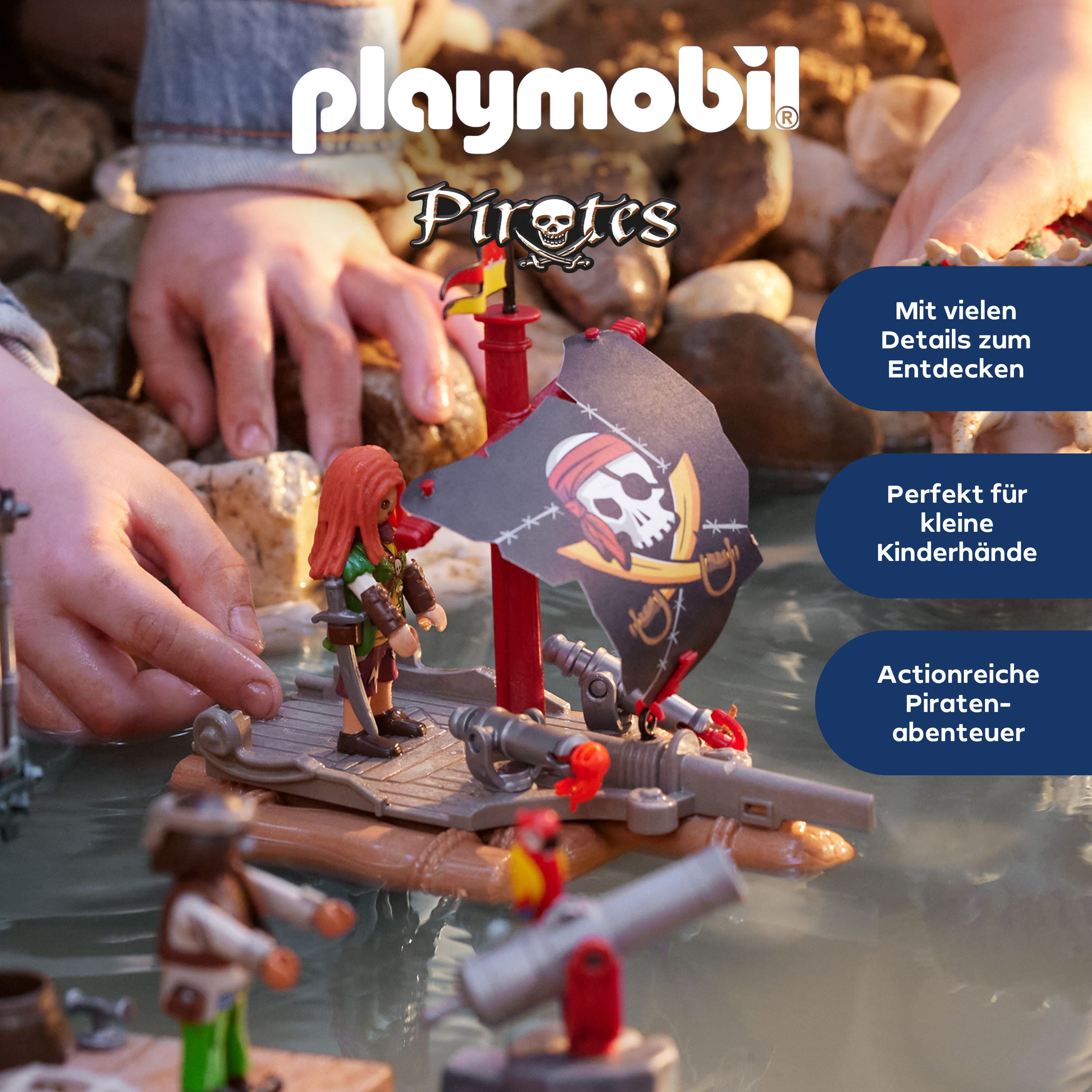 Playmobil® Constructie-speelset Schatzbergung auf Piratenfloss (71794), Playmobil Pirates (41-delig)