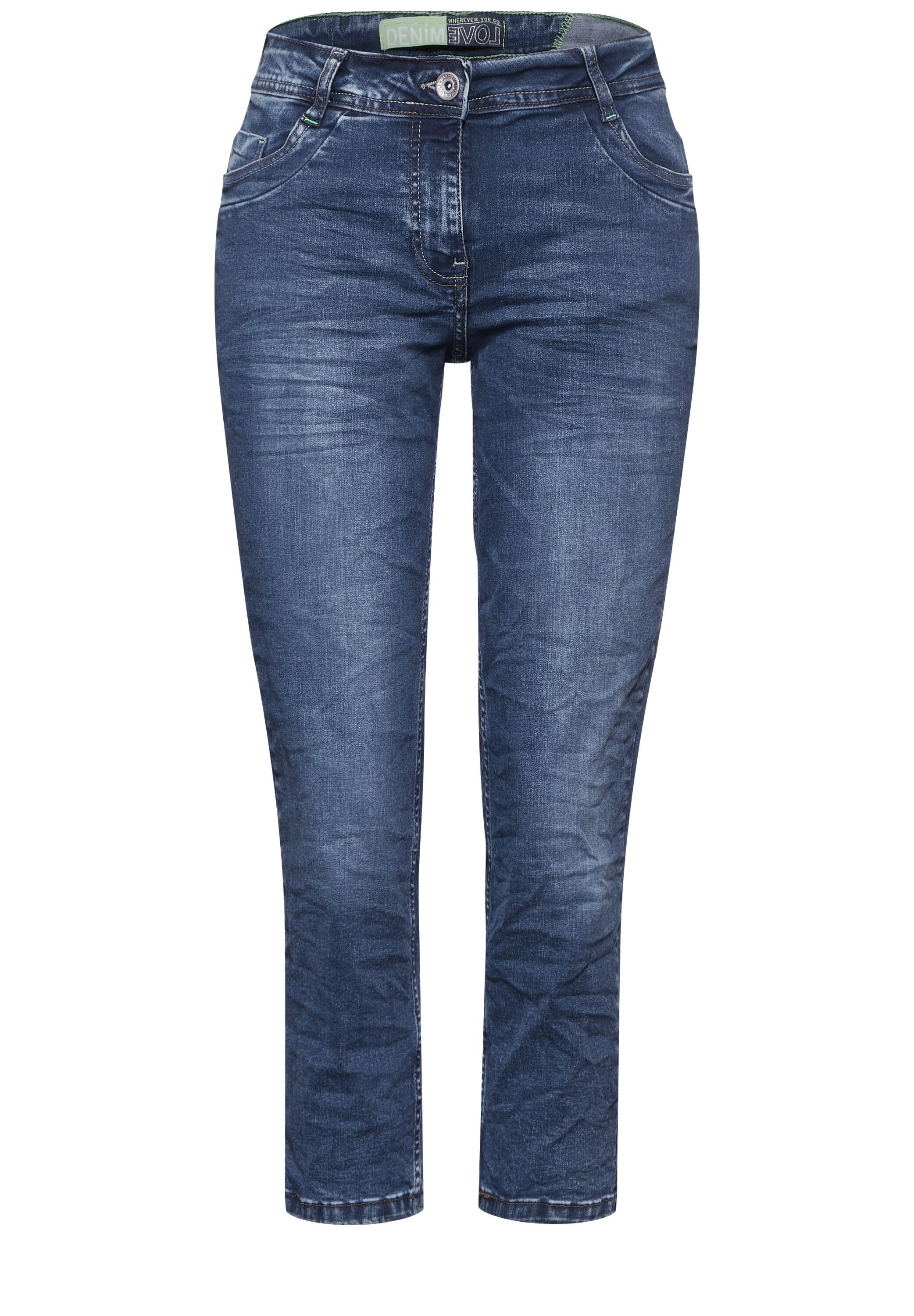 Cecil Regular fit jeans Scarlett met decoratieve naden