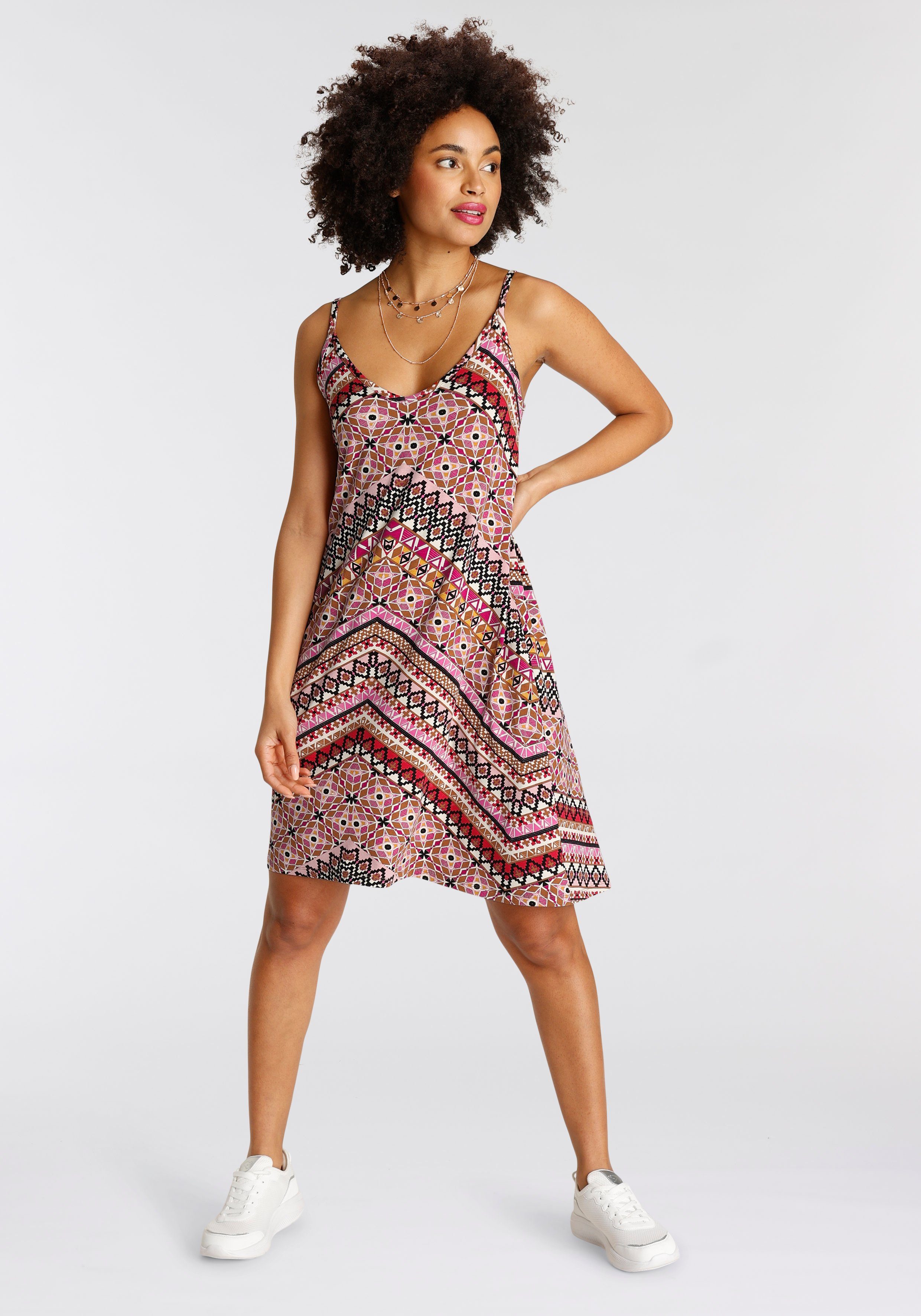 KangaROOS Zomerjurk feestelijke gelegenheden, knie-vrije lengte, trendy etnische look