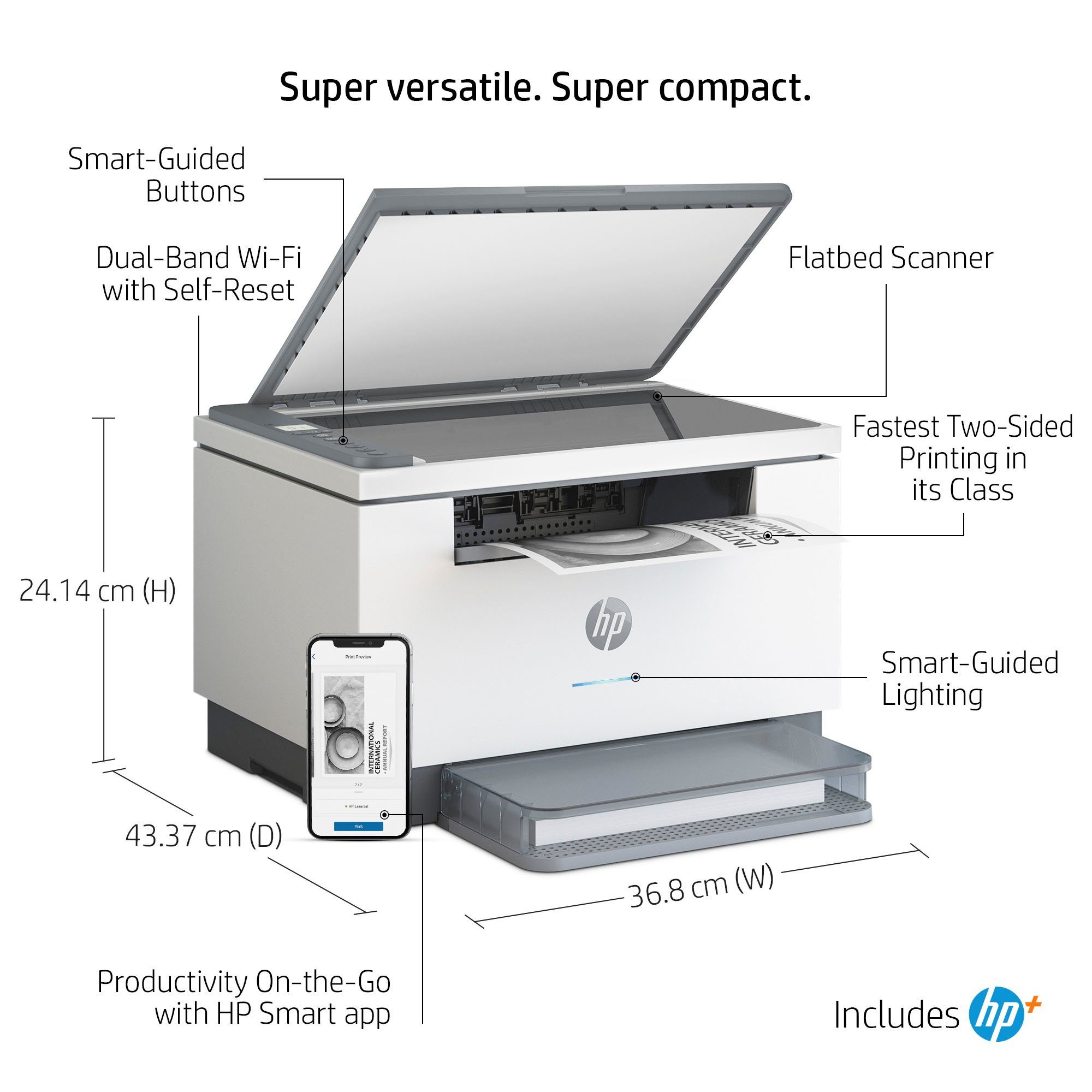 HP Laserprinter LaserJet MFP M234dwe s/w AiO All-in-oneprinter, HP+ Instant Ink compatibel
