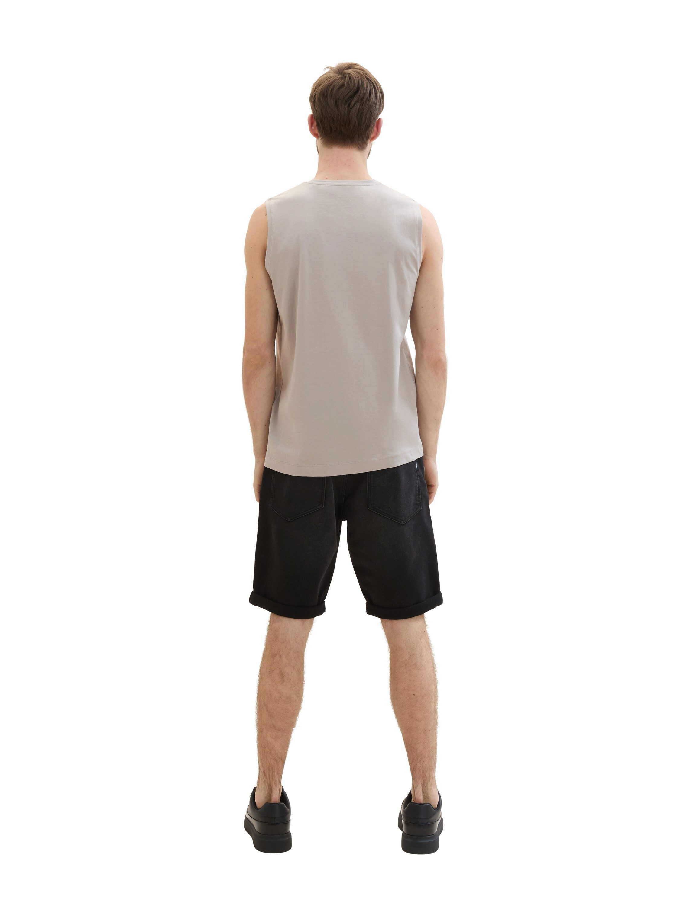Tom Tailor Jeansbermuda Josh met merklabel