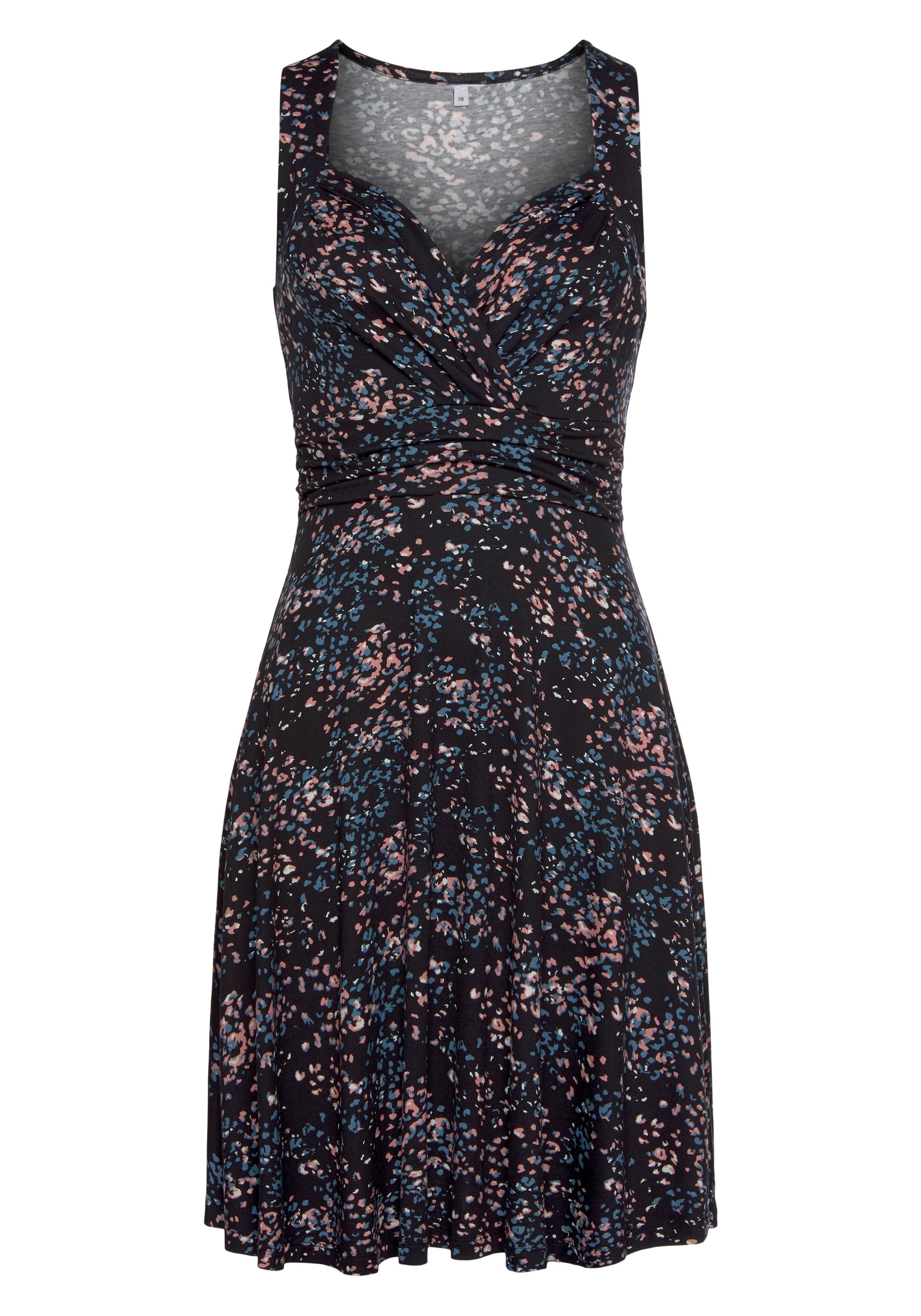 Vivance Jerseyjurk met all-over print in wikkel-look, zomerjurk, strandjurk