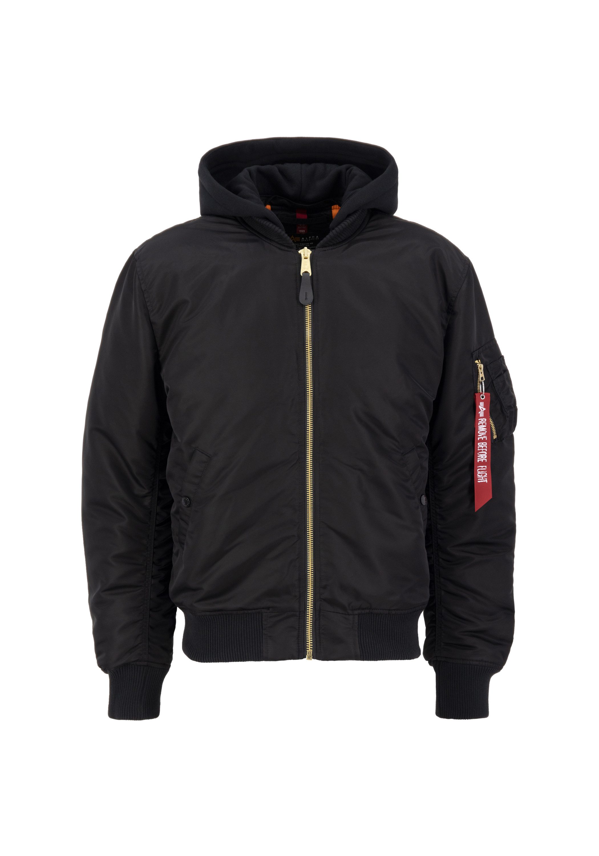 Alpha Industries Bomberjack Alpha Industries Mannen - Bomberjacks MA-1 Zip Kap Achter EMB heren jassen maat 3XL zwart