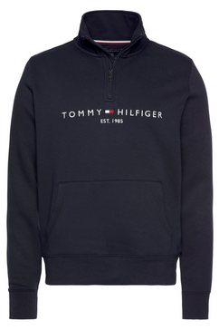 tommy hilfiger sweatshirt tommy logo mockneck blauw