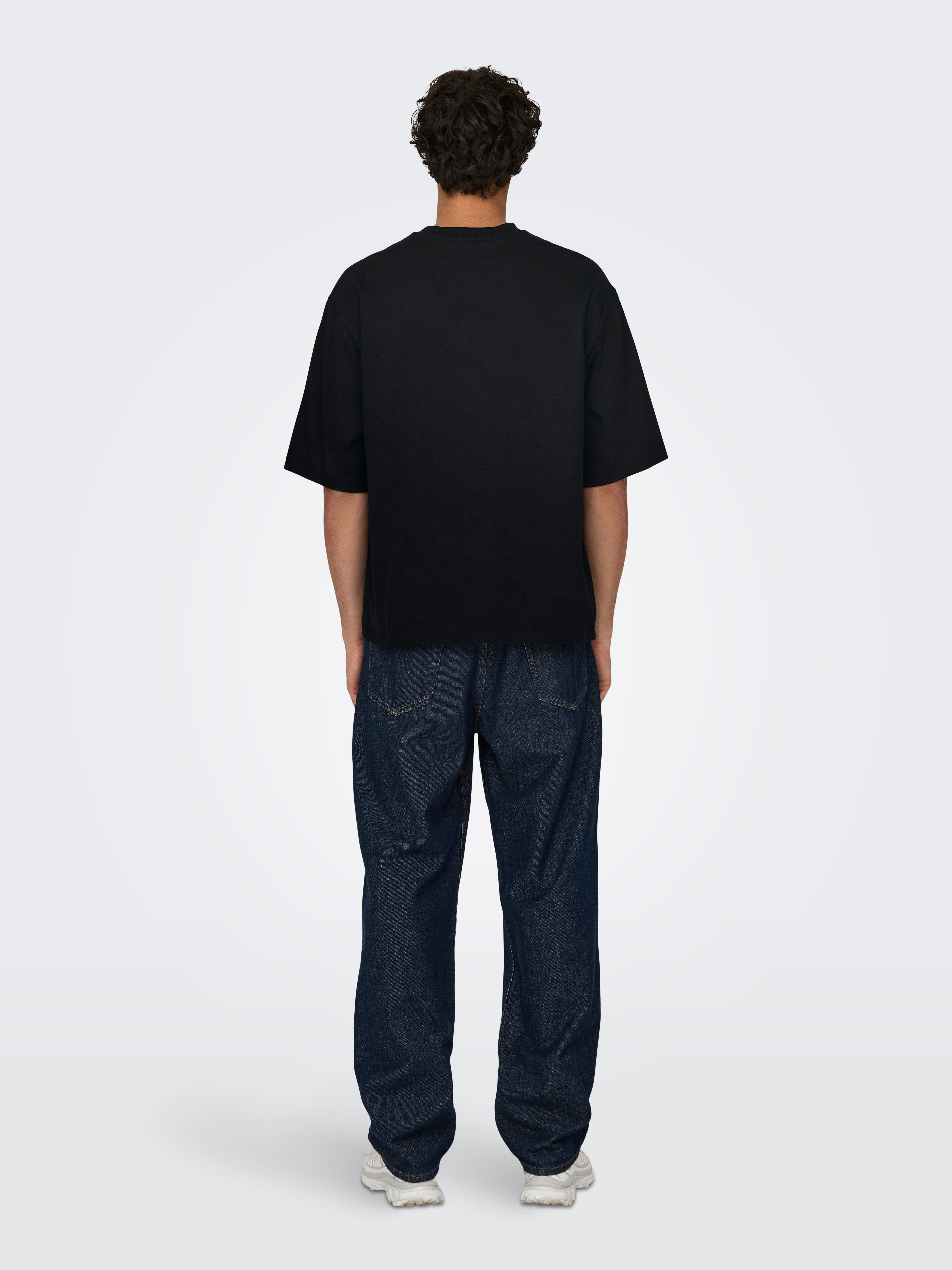 ONLY & SONS Shirt met ronde hals ONSMILLENIUM OVZ SS TEE NOOS
