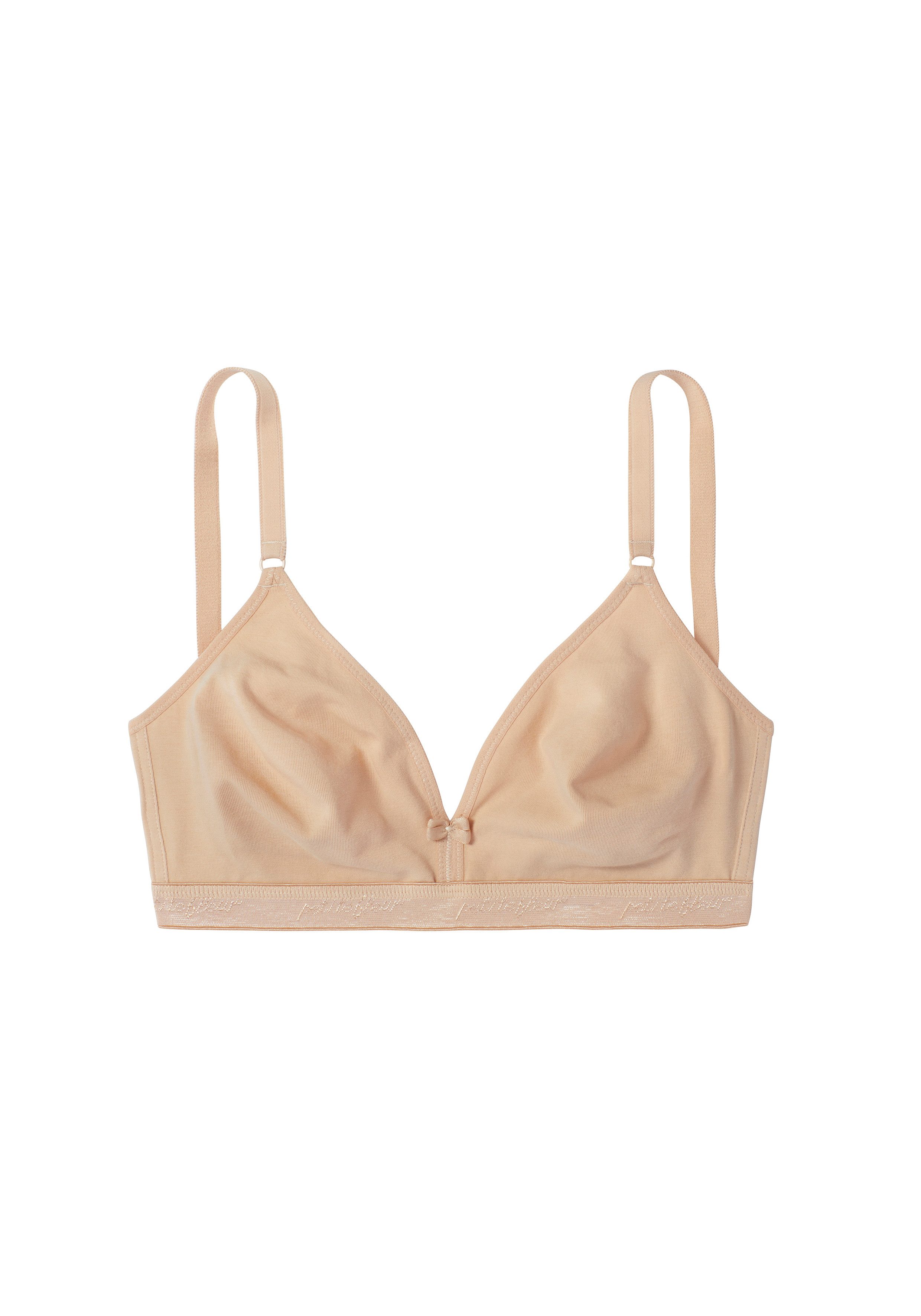 Petite fleur Bralette-bh zonder beugels in triangel-vorm van katoen, basic lingerie (Set van 3)