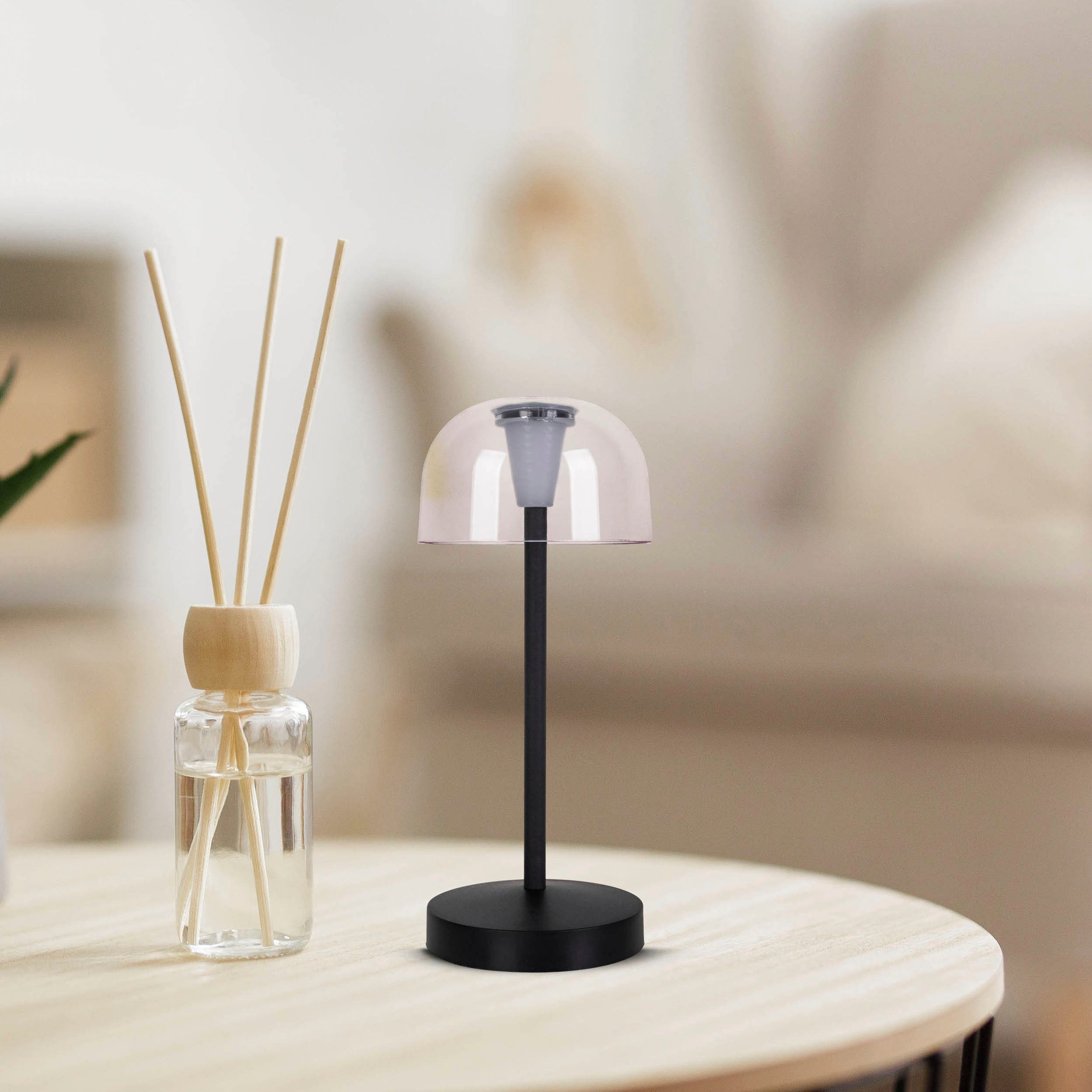 näve Led-tafellamp Gomba 18,5 cm 2-delig set, oplaadbaar, usb-kabel, geheugenfunctie, traploos dimbaar (2 stuks)