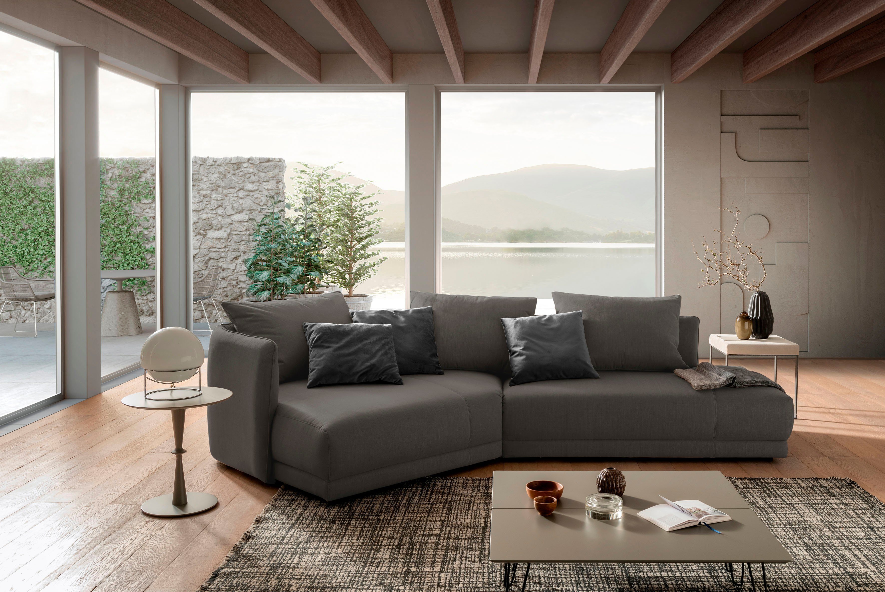 designwerk Hoekbank New York, extravagante designsofa met geweldig zitcomfort, L-vorm