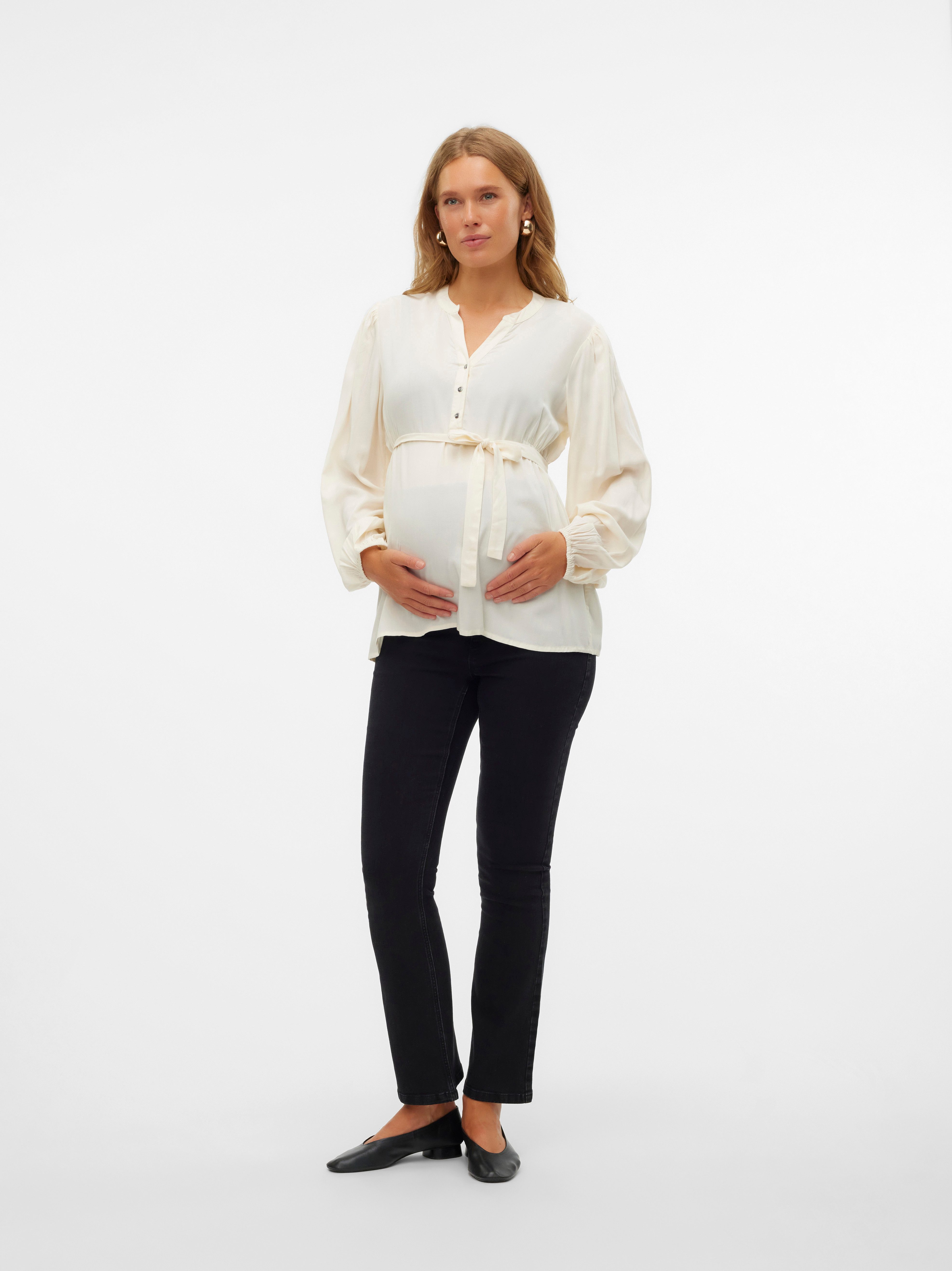 Mamalicious Zwangerschapsshirt MLMERCY LIA L S WO TOP 2F NOOS