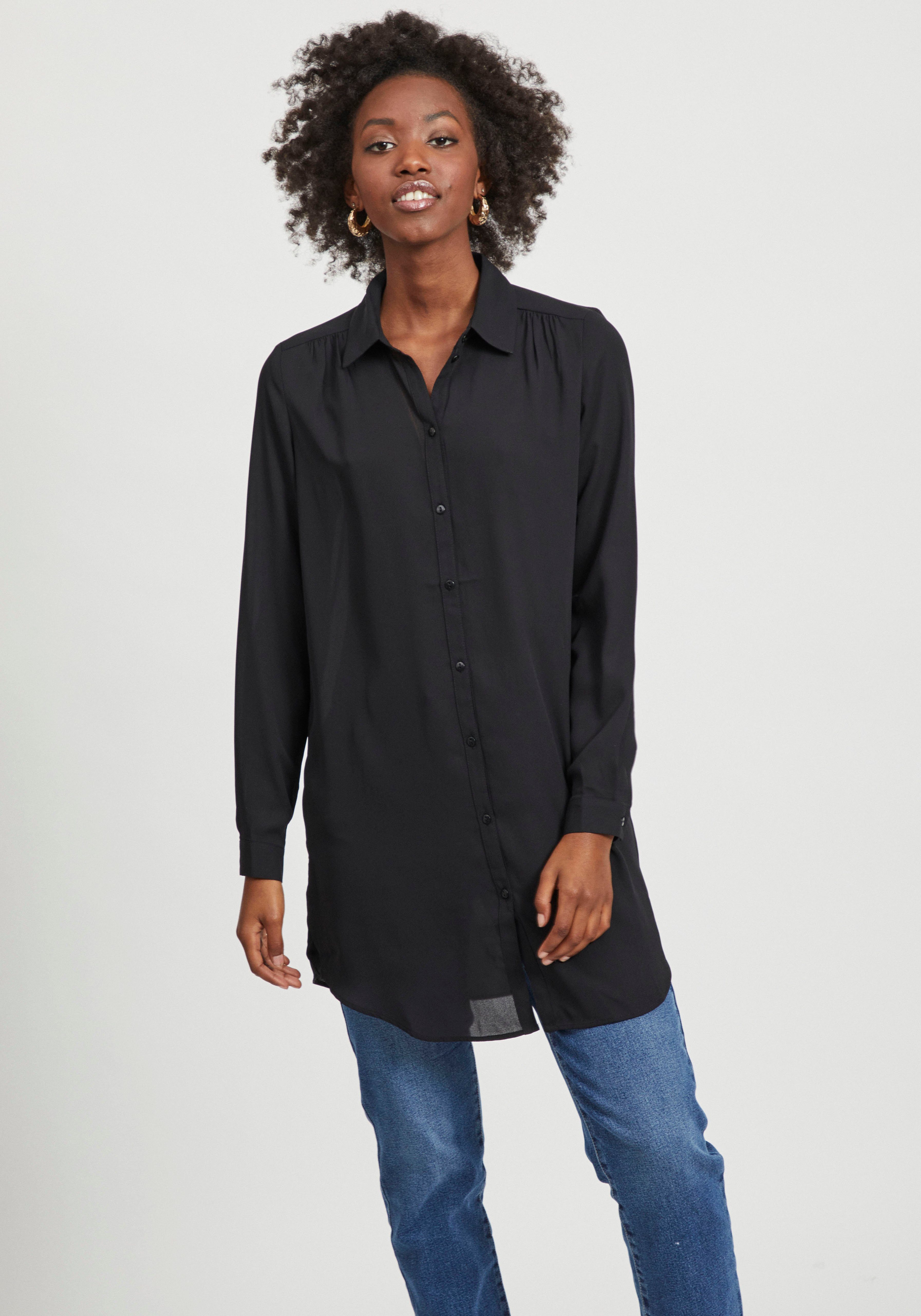 Mode Blouses Lange blouses Vero Moda Lange blouse zwart casual uitstraling 
