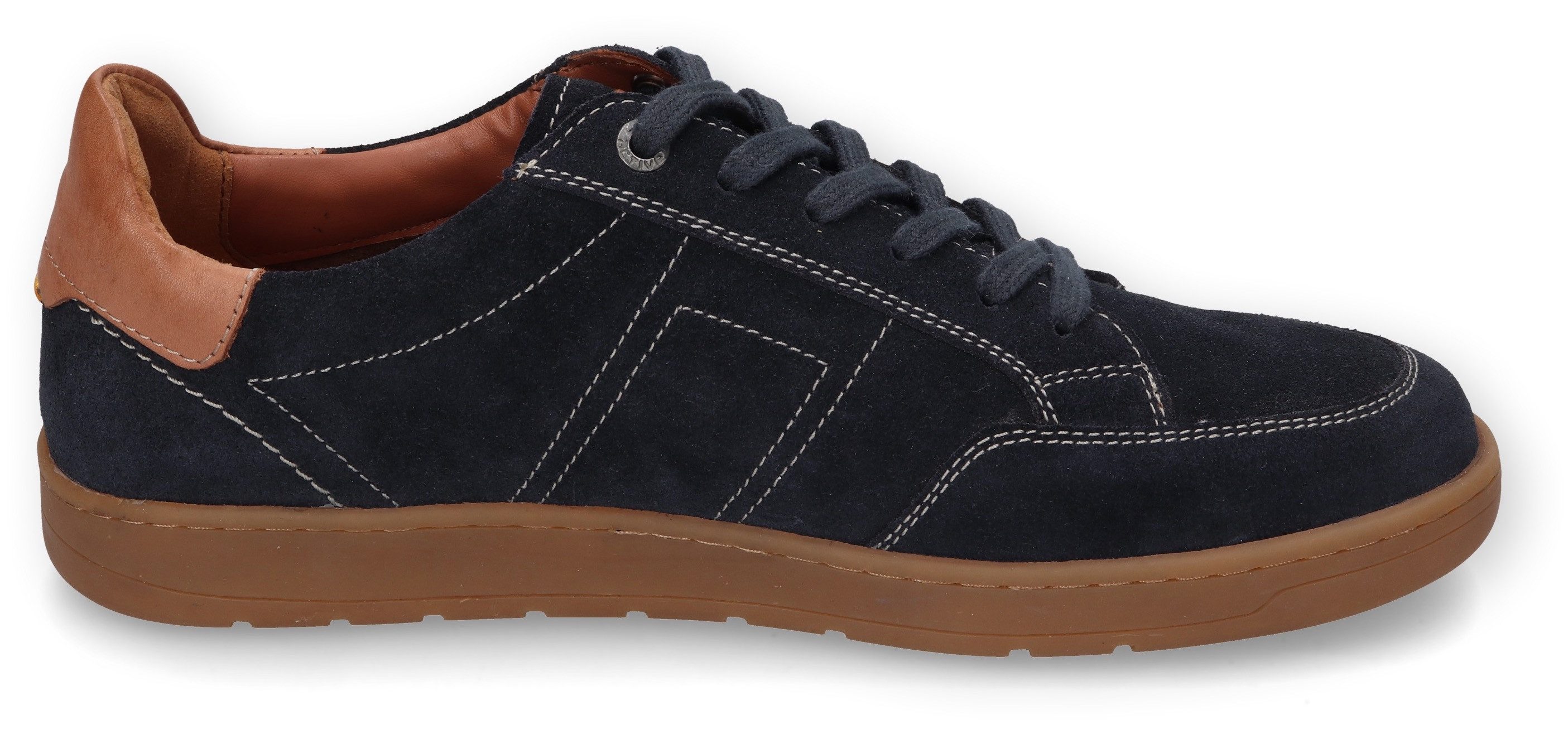 camel active Sneakers , retro sneaker, veterschoen met sierstiksels