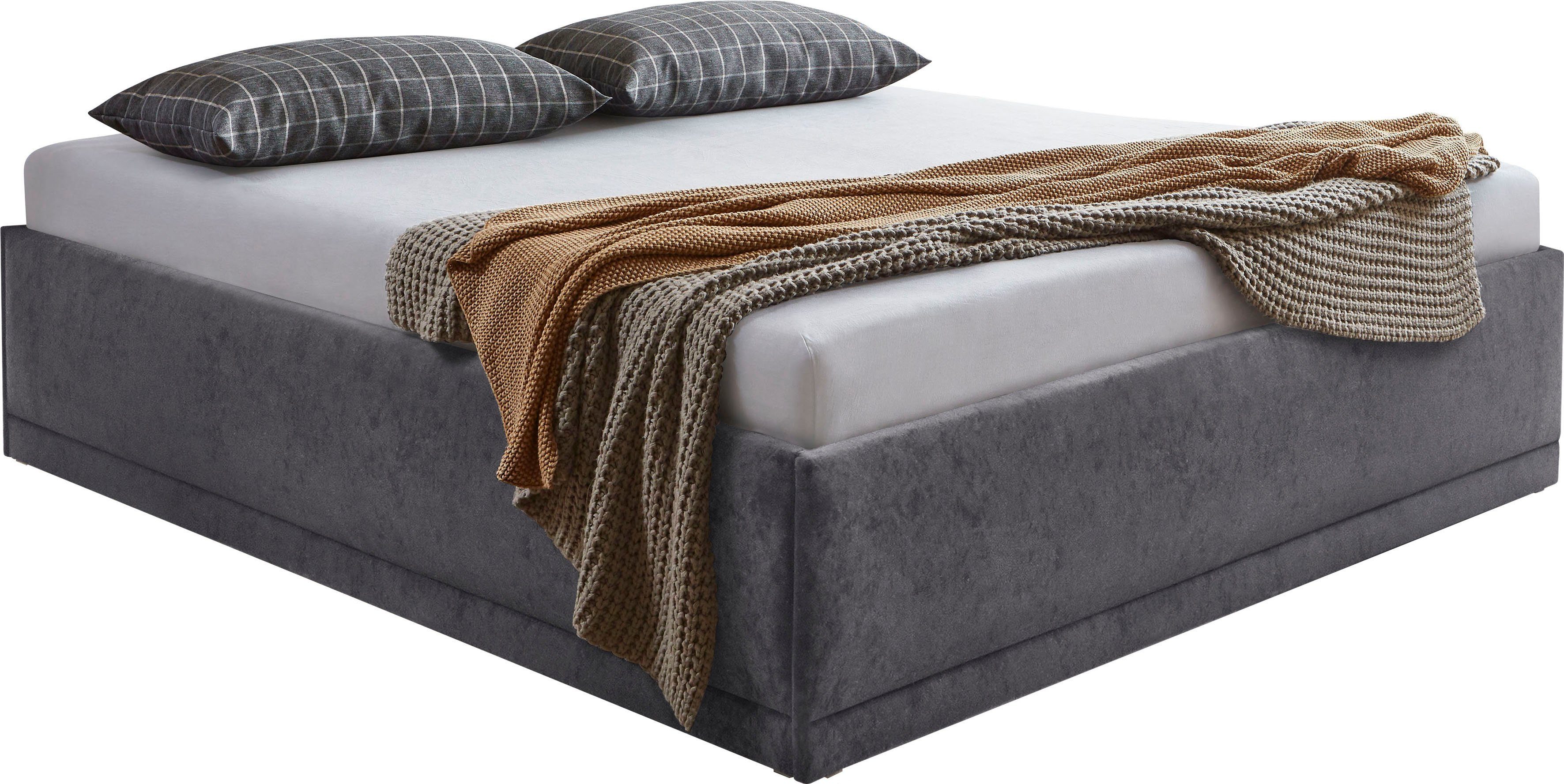 Westfalia Polsterbetten Gestoffeerd bed Texel Comforthoogte met sierkussen, bedkist bij uitvoering met matras