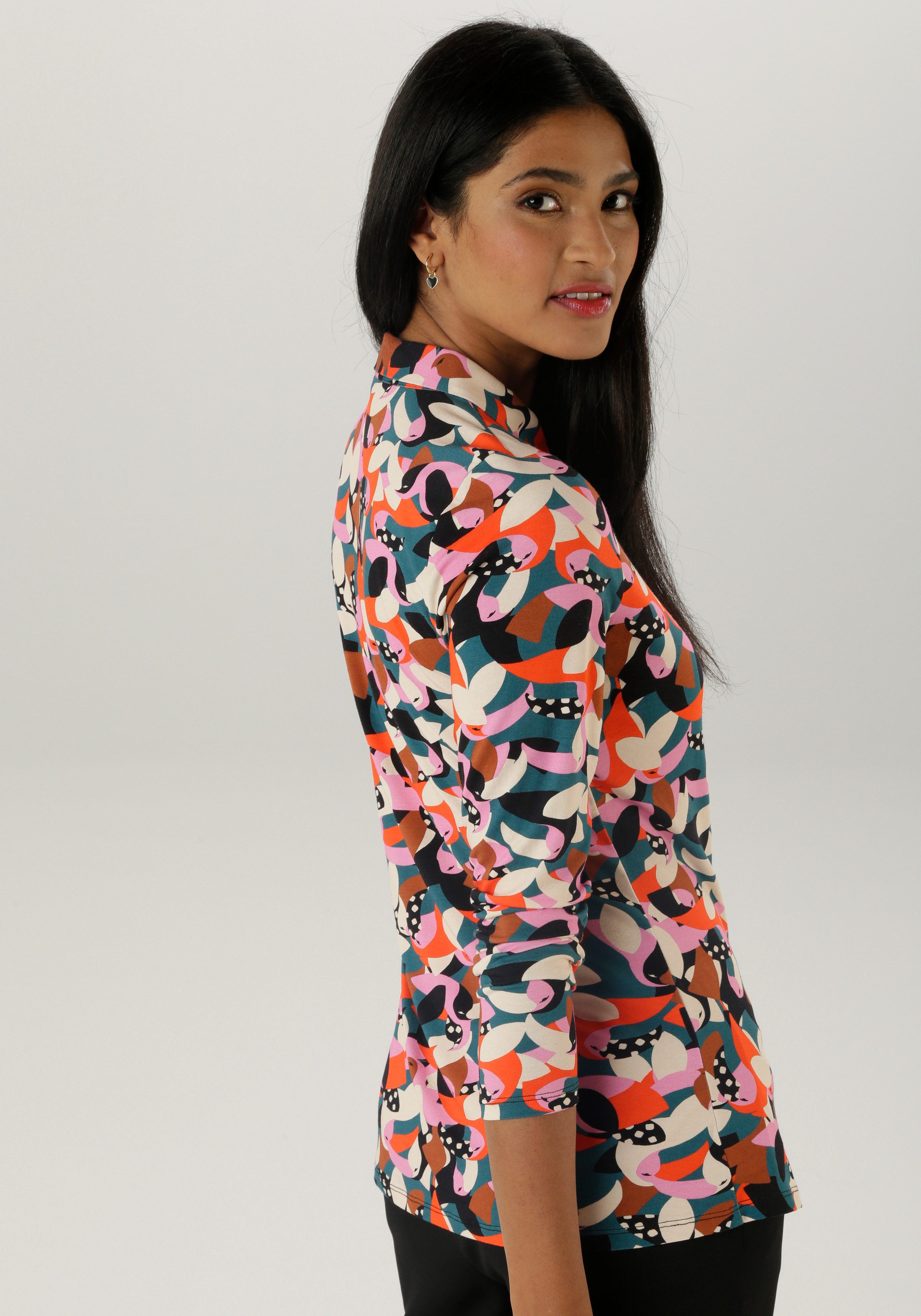 Aniston SELECTED Overhemdblouse met fantasierijke alloverprint