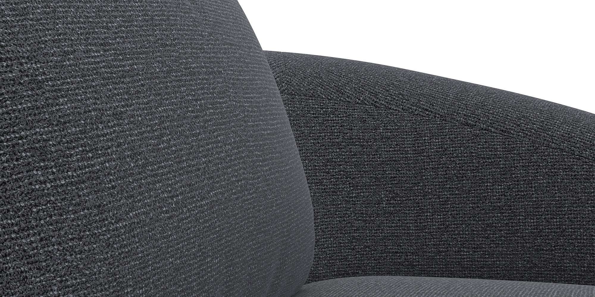 FLEXLUX Zithoek Torino, rond, L-vorm, bankhoek met recamière, longchair-sofa