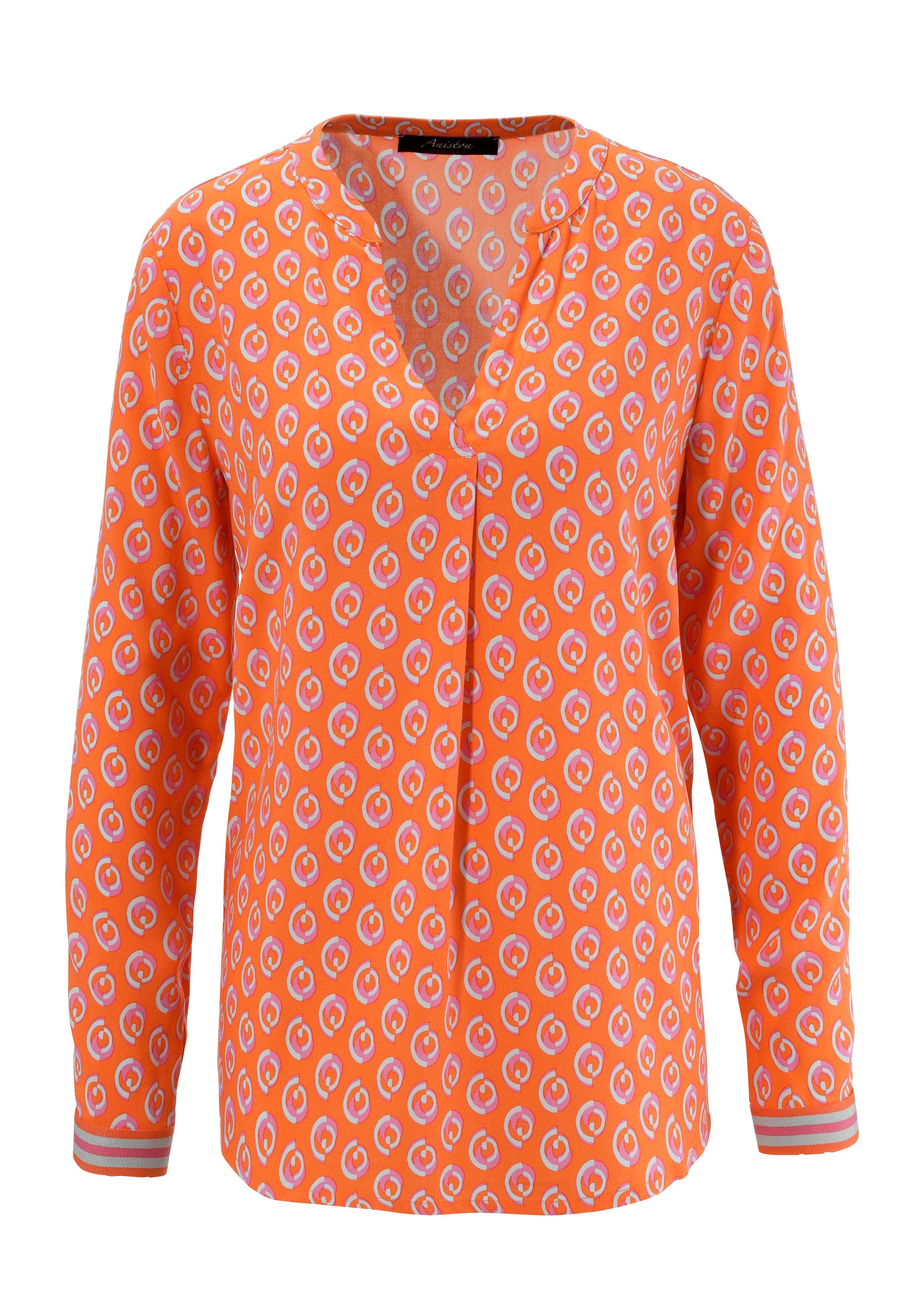 Aniston CASUAL Blouse zonder sluiting met opvallende, grafische print
