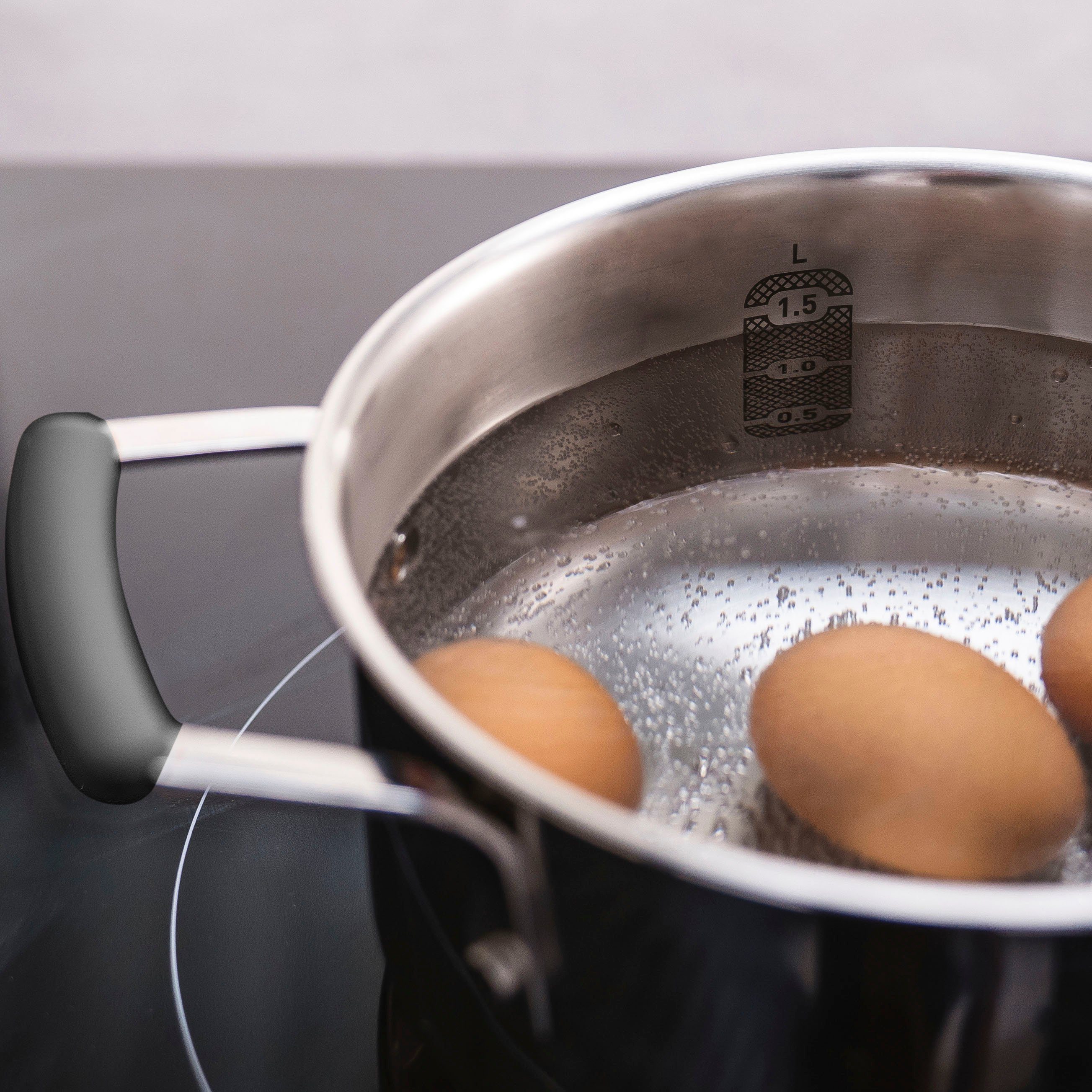 Tefal Pannenset G7376S Opti'Space Thermo-Fusion-bodem, voor alle kookplaten inclusief inductie (set, 6-delig)
