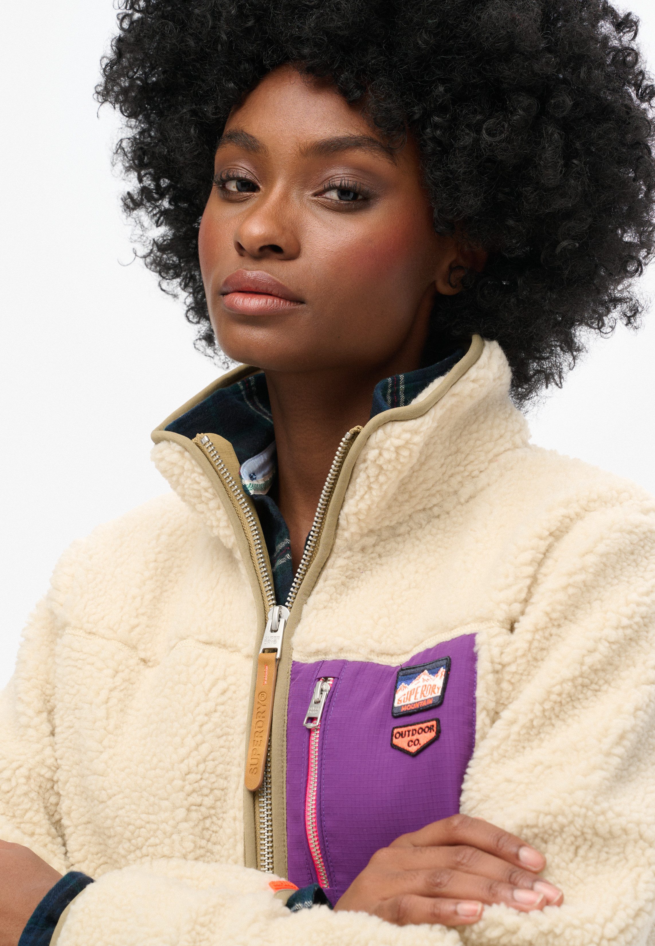 Superdry Fleecetrui VINTAGE RETRO HALF ZIP FLEECE