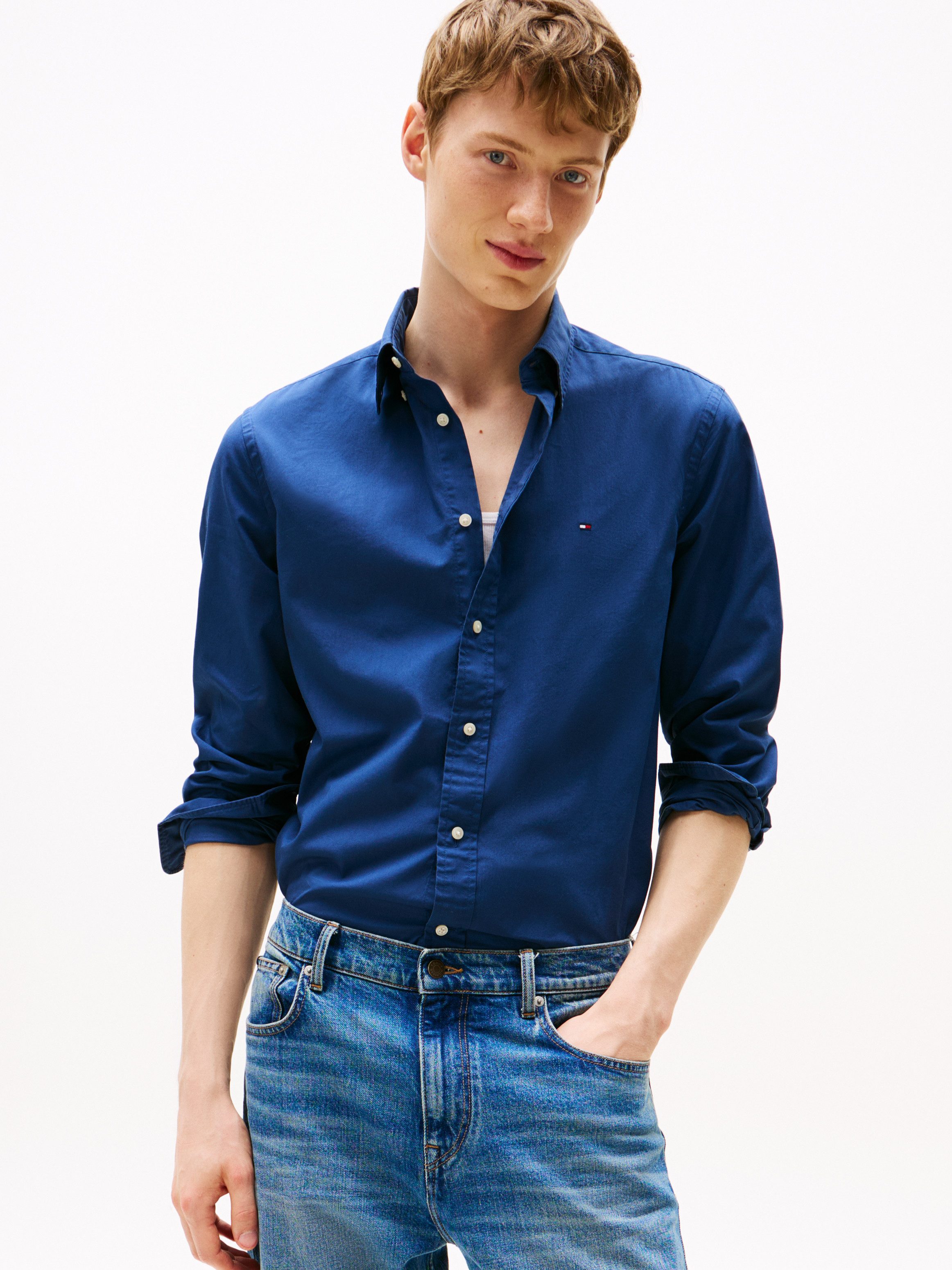 Tommy Hilfiger Businessoverhemd FLEX POPLIN SOLID RF SHIRT 1