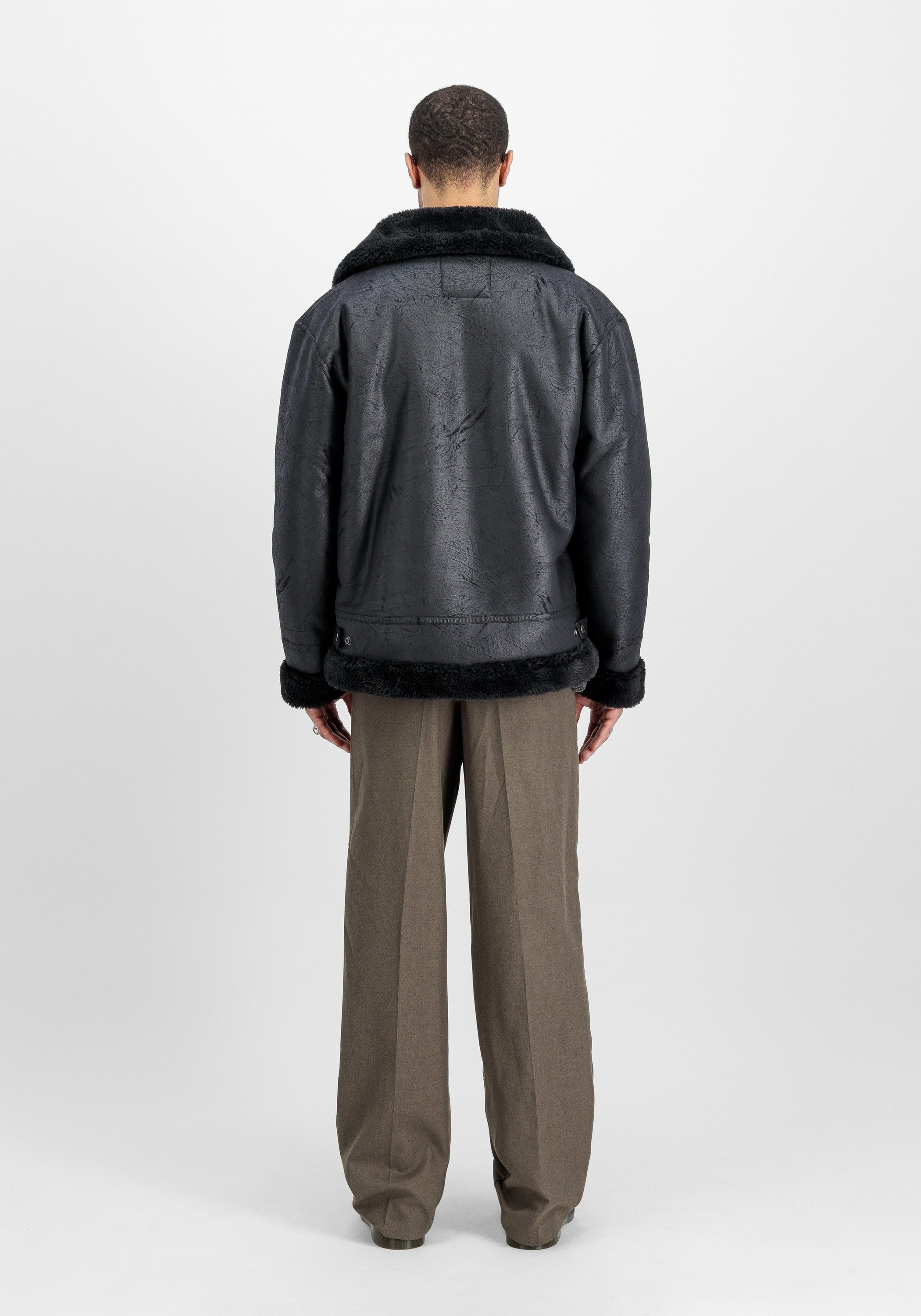 Alpha Industries Leren jack Alpha Industries Men - Bomber Jackets B-3 Faux Leather