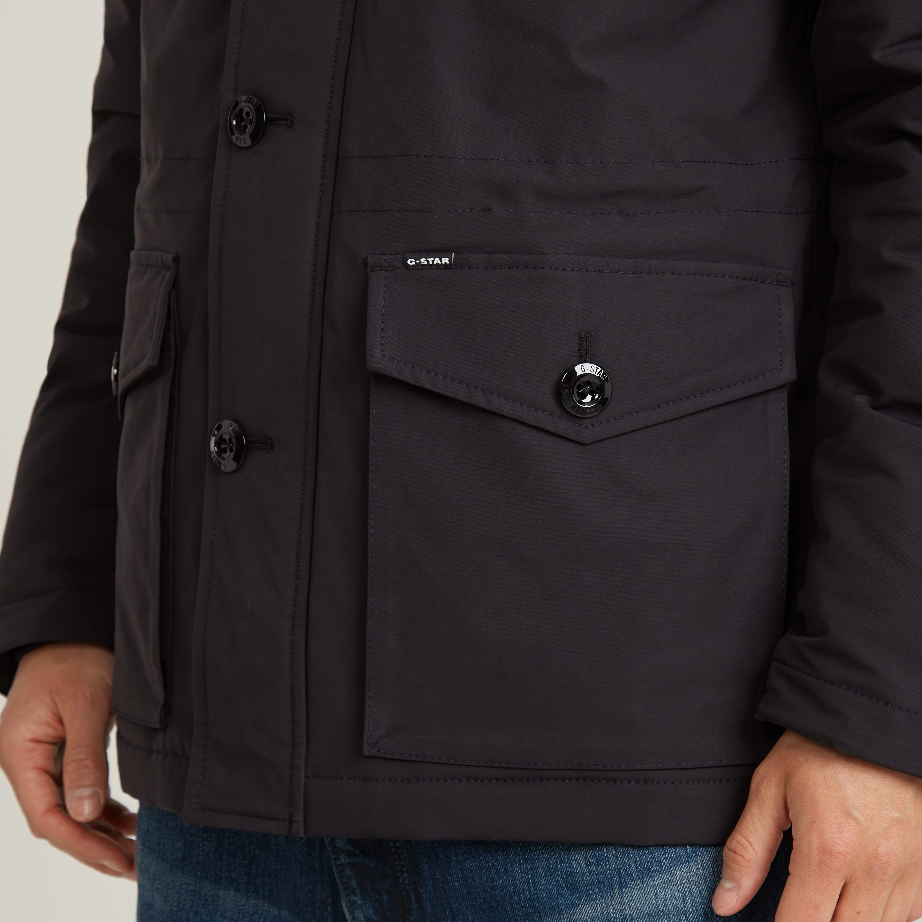 G-Star RAW Outdoorjack Vodan Padded Hdd Jkt met verstelbare taille