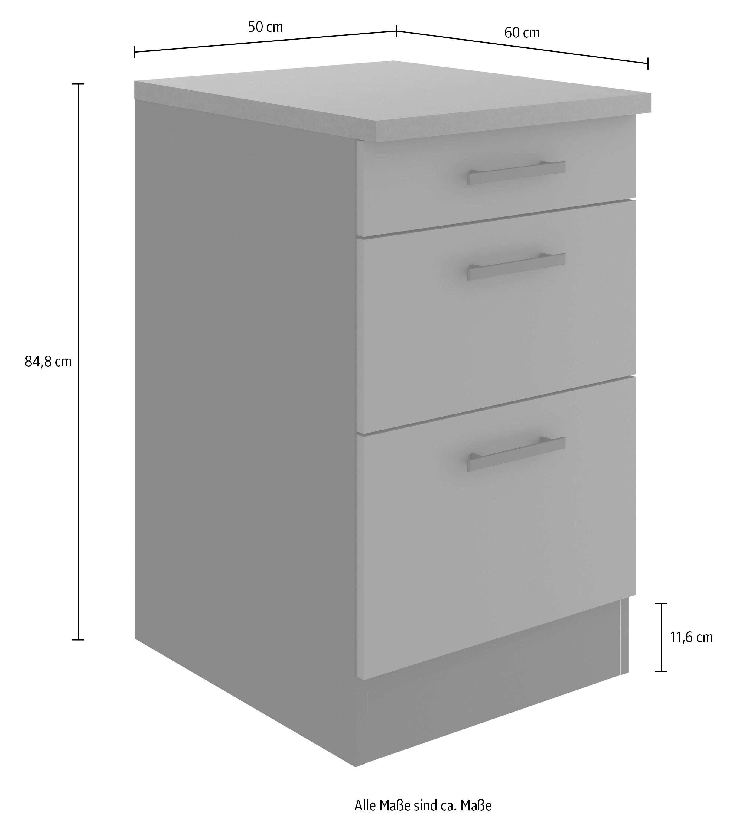 OPTIFIT Onderkast Palma Breedte 50 cm, met 3 lades