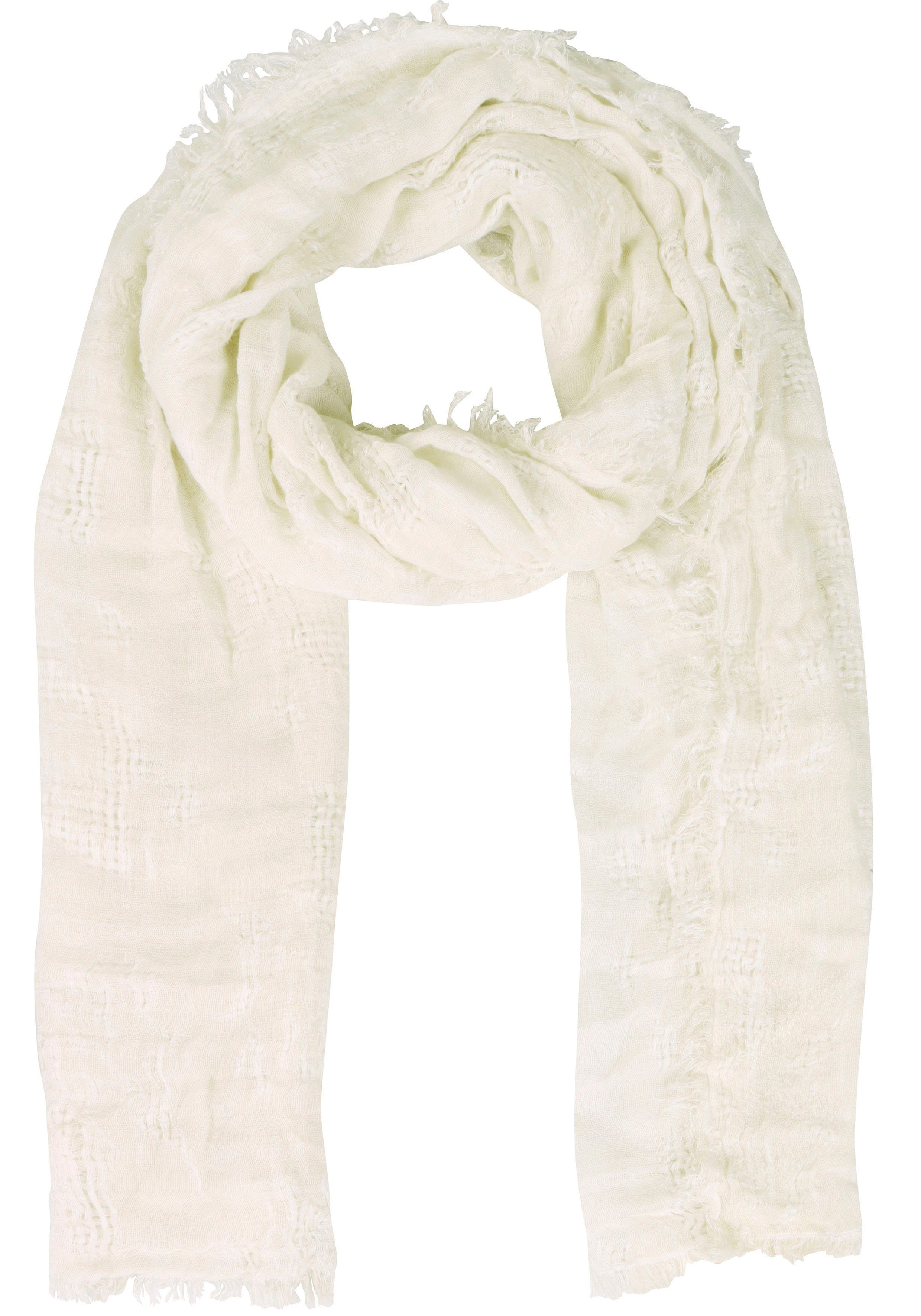 Capelli New York Modieuze sjaal met fransrand rondom