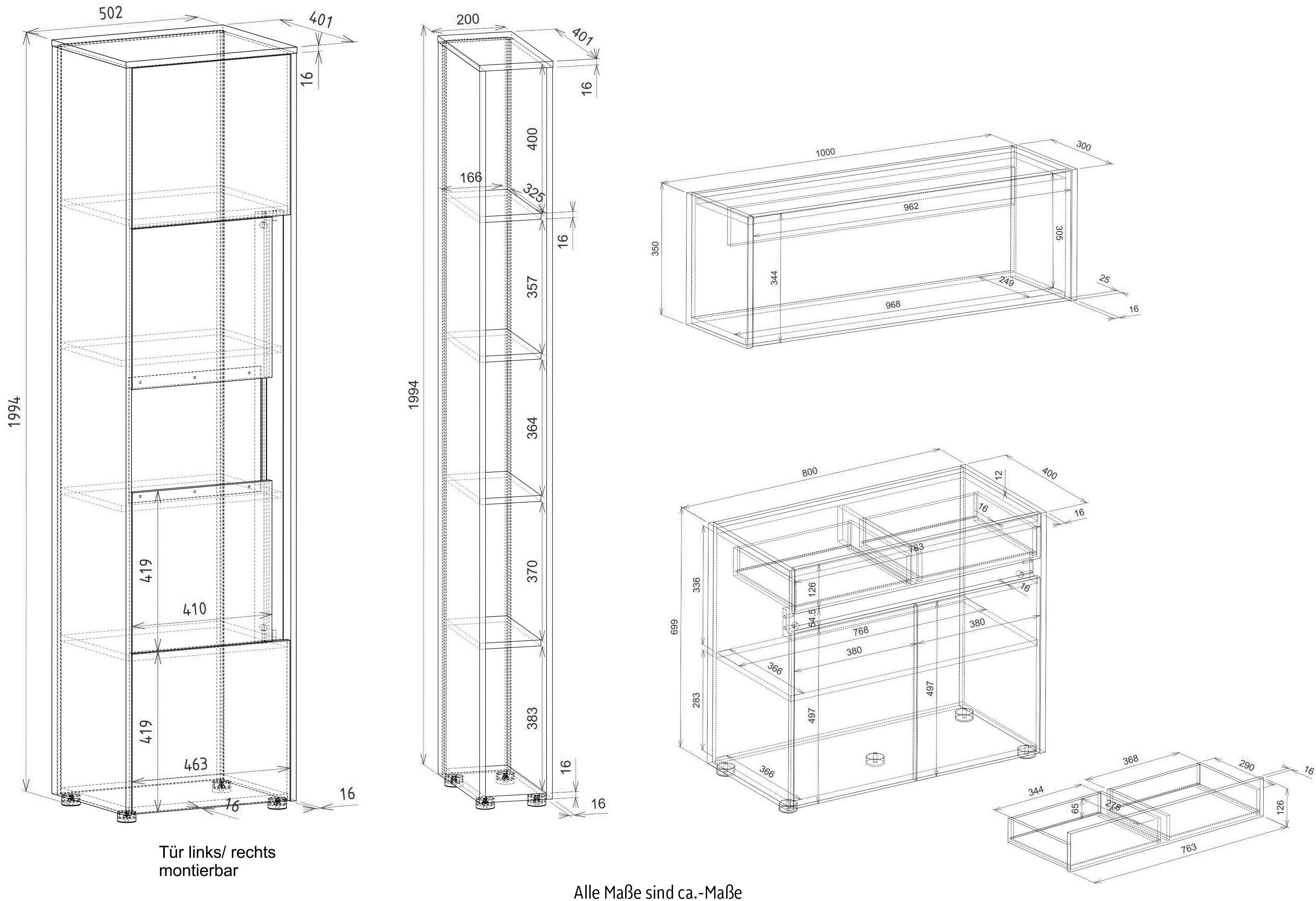 INOSIGN Set kantoormeubelen City/Giron (set, 4-delig)