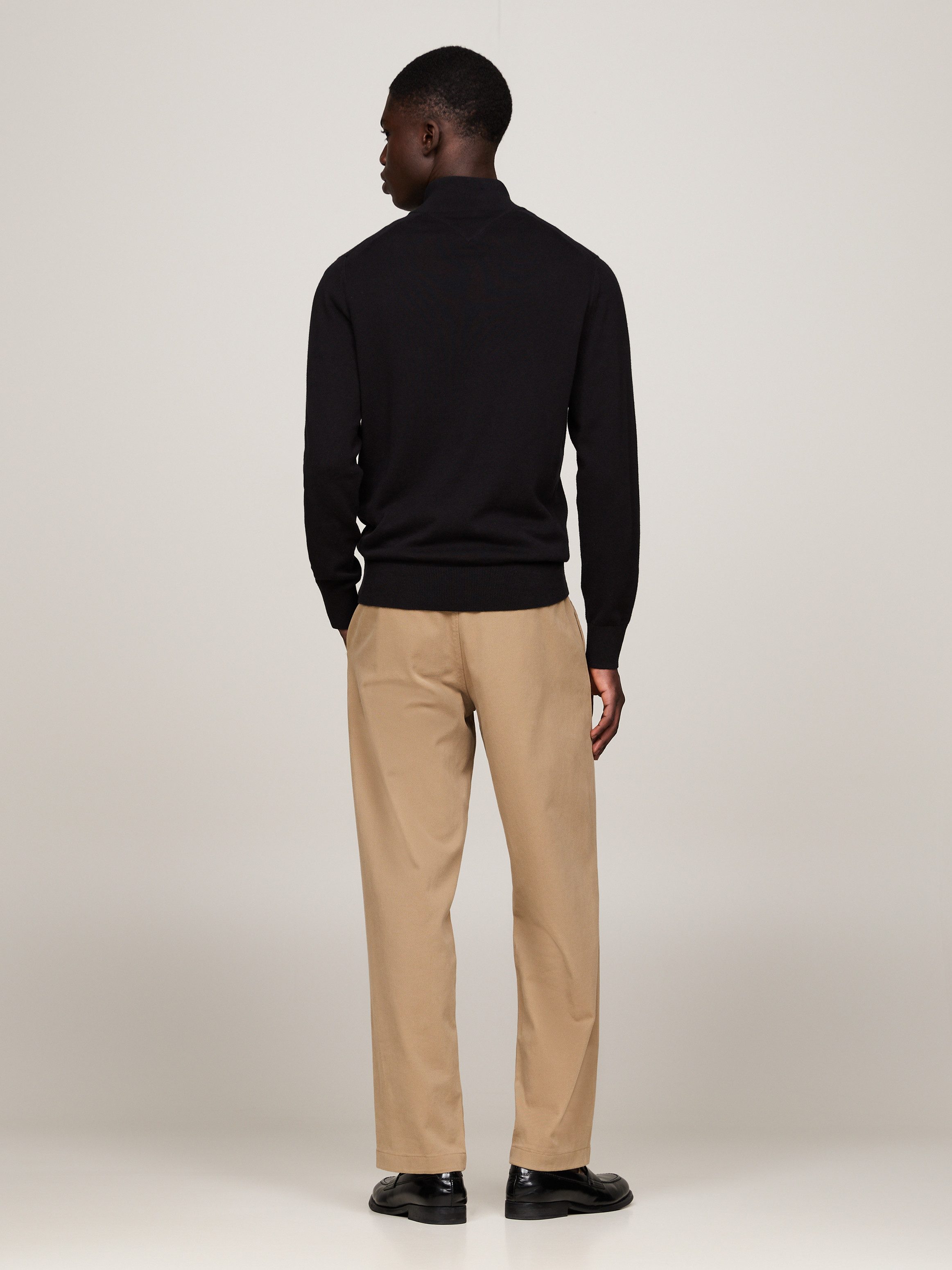 Tommy Hilfiger Schipperstrui PIMA ORG CTN CASHMERE ZIP MOCK