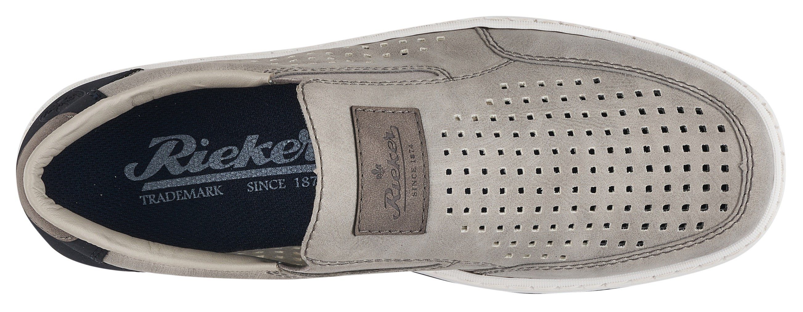 Rieker Instappers , slip-on sneaker, loafer, comfort schoen met elastiek voor goede pasvorm