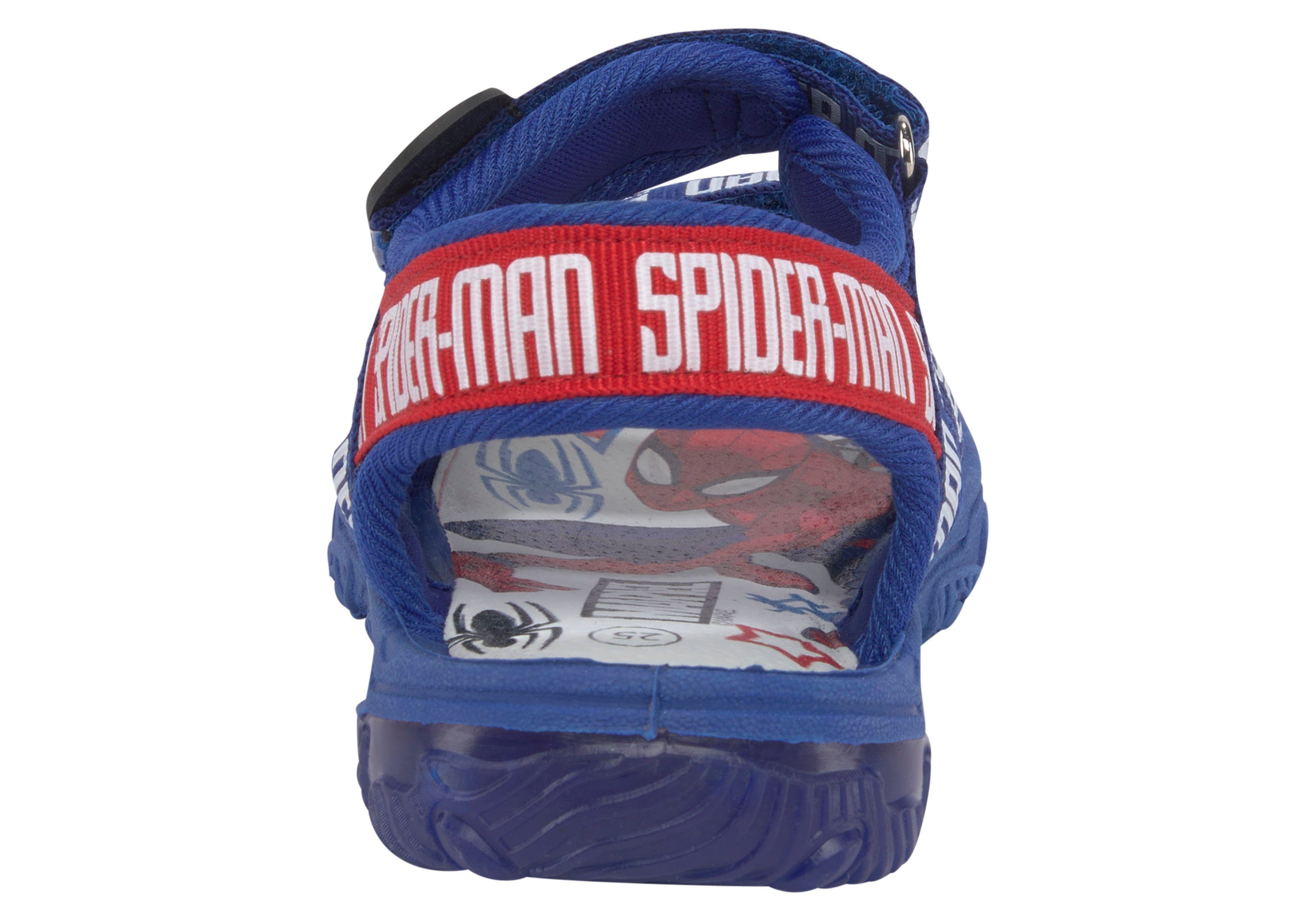 Disney Sandalen Spiderman met coole knipperfunctie en klittenbandsluitingen