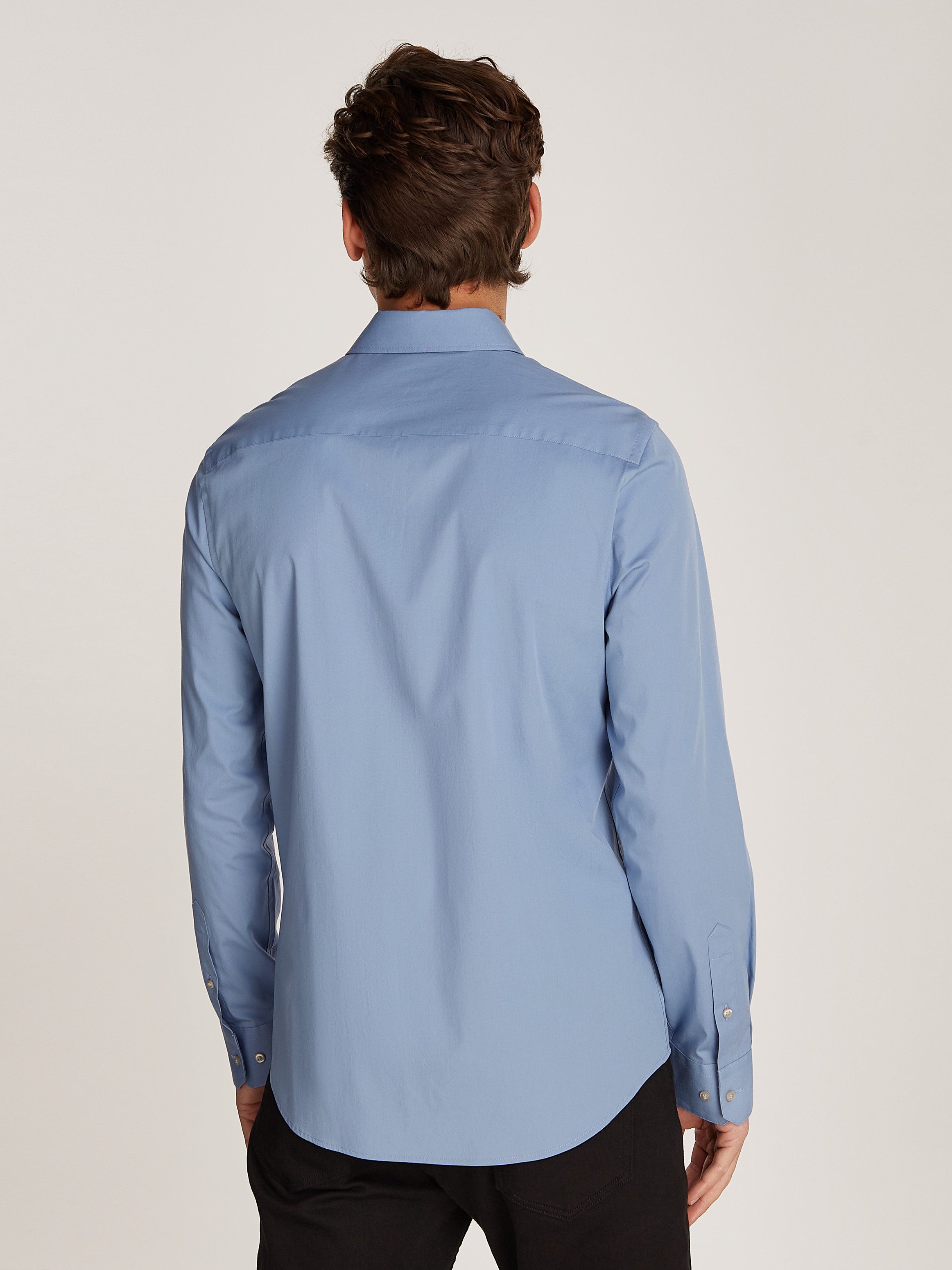 Calvin Klein Overhemd met lange mouwen SLIM FIT STRETCH POPLIN