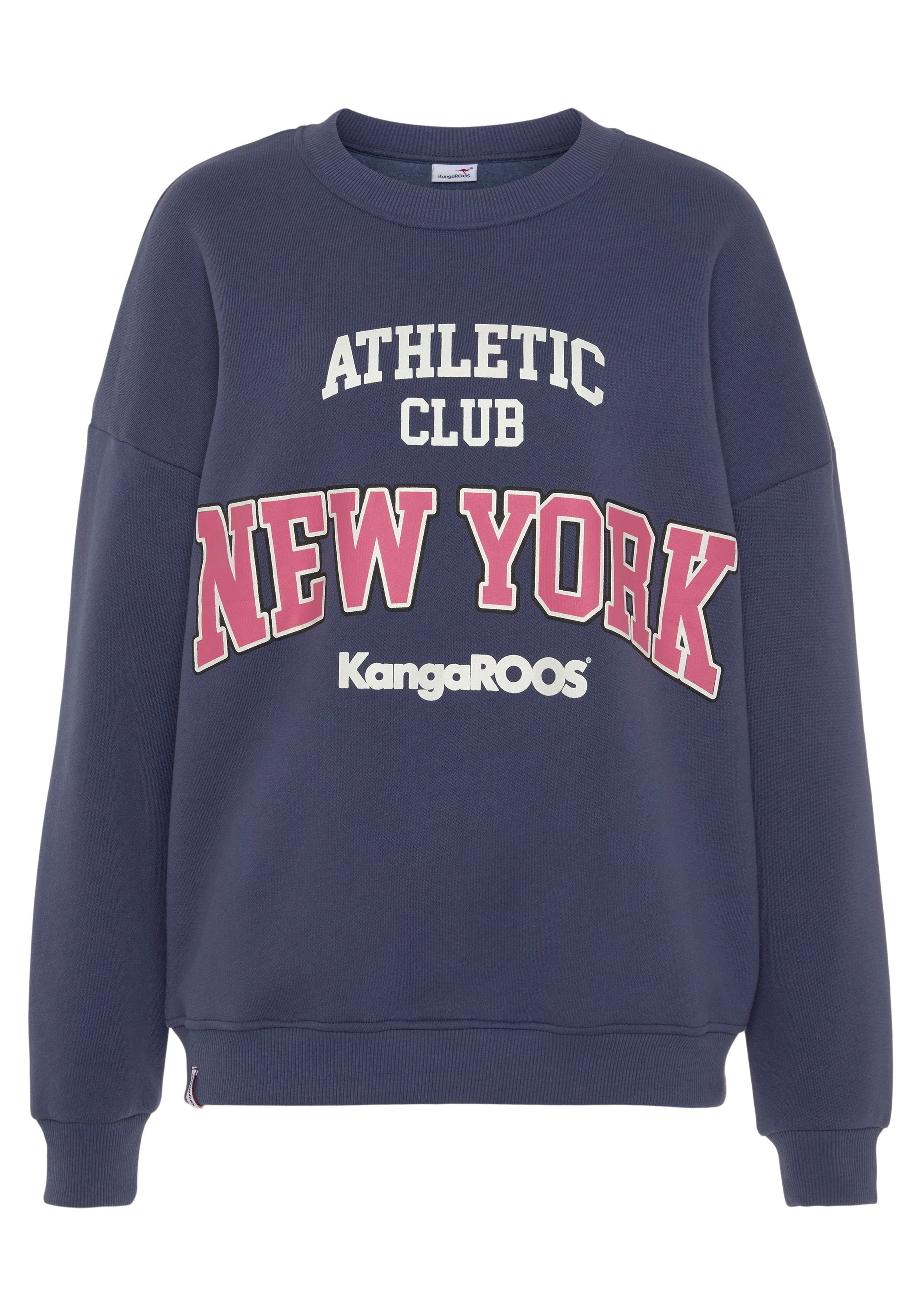 KangaROOS Sweatshirt met groot logo in college-stijl