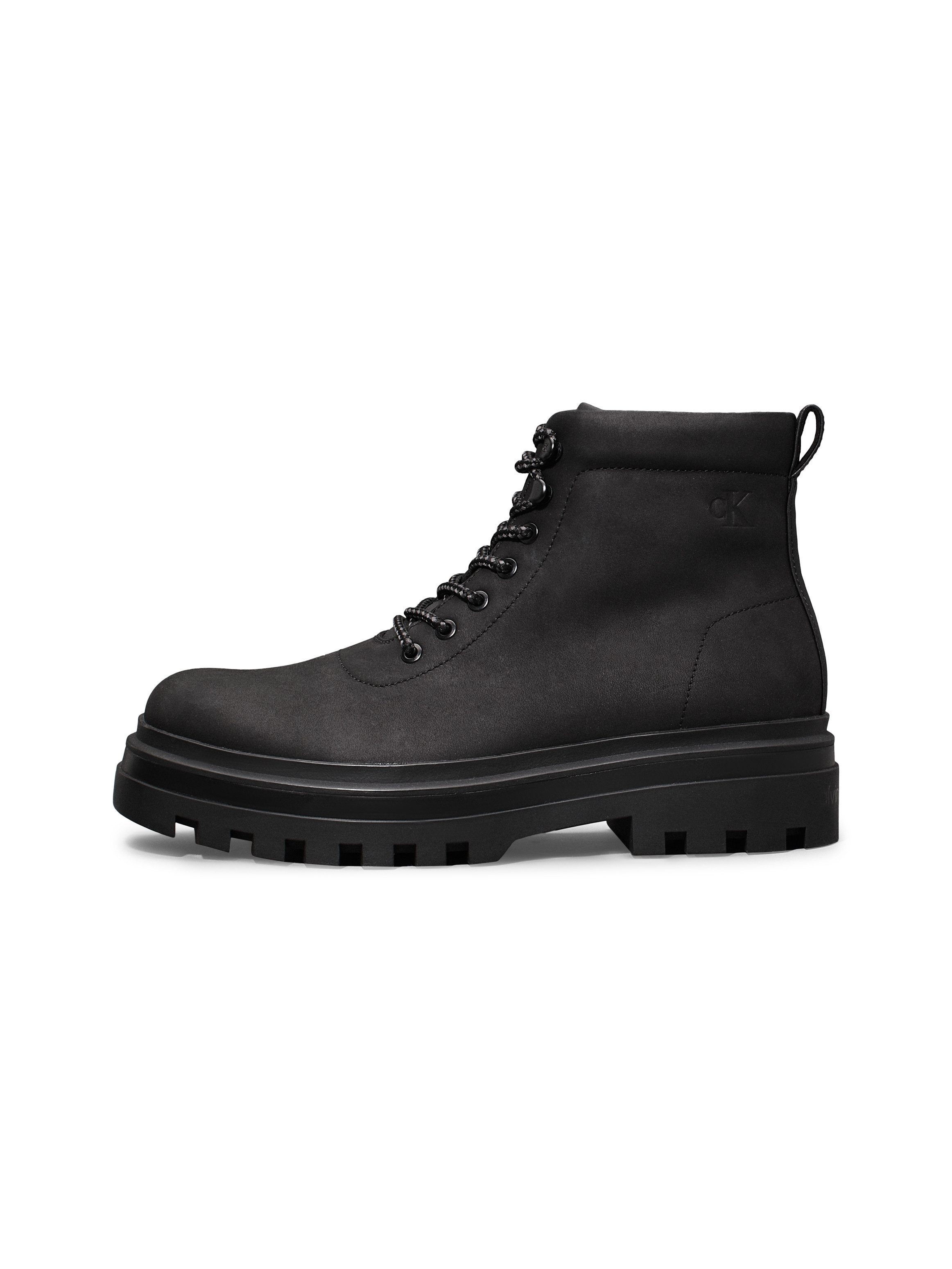 Calvin Klein Veterschoenen LUGGED BOOT LACEUP REBELLIOUS , veterschoenen, plateaulaarzen, profielzool, met aantrekband
