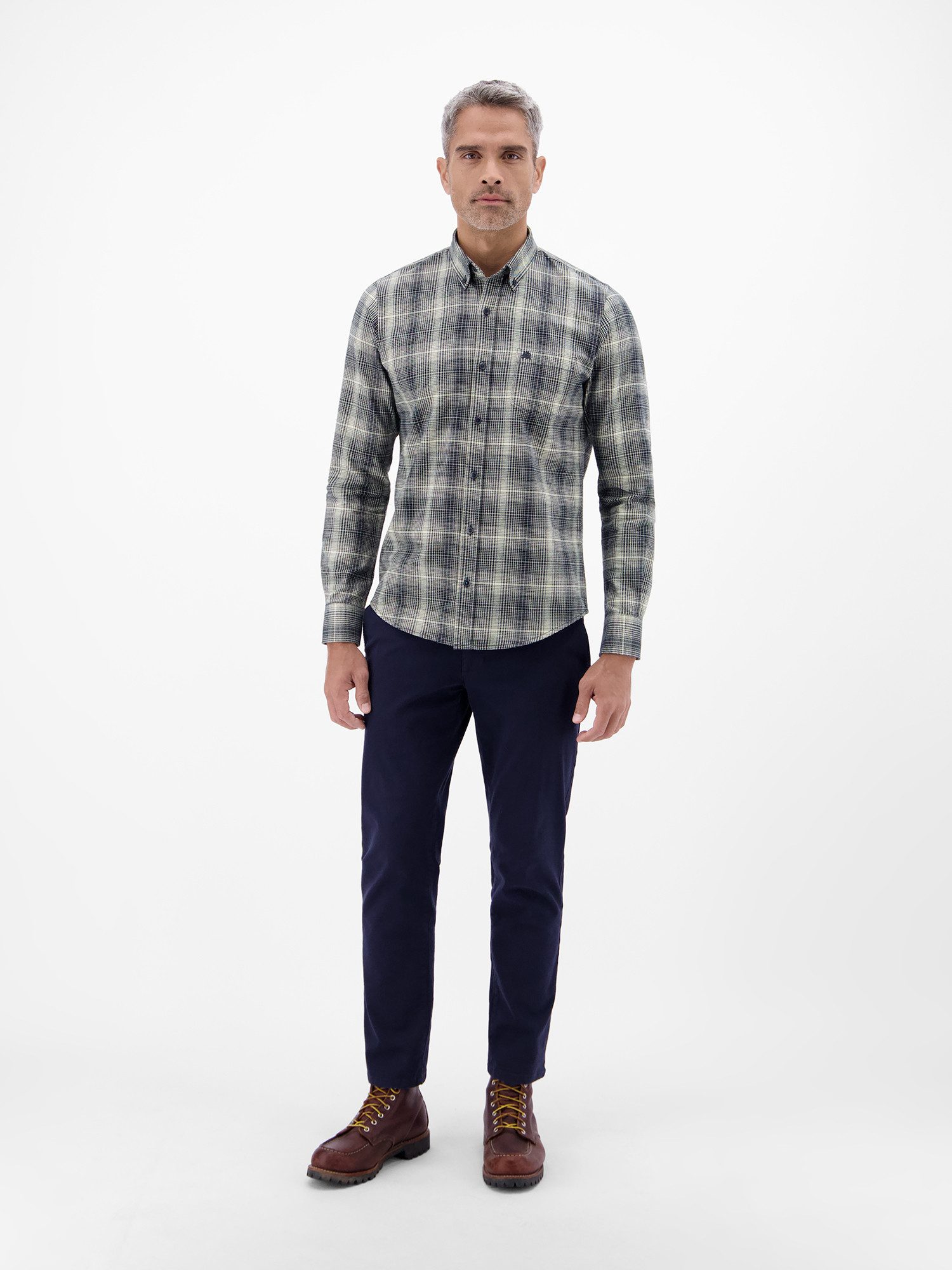 Lerros Flanellen overhemd LERROS Heren flanellen overhemd - geruit, zacht en stijlvol