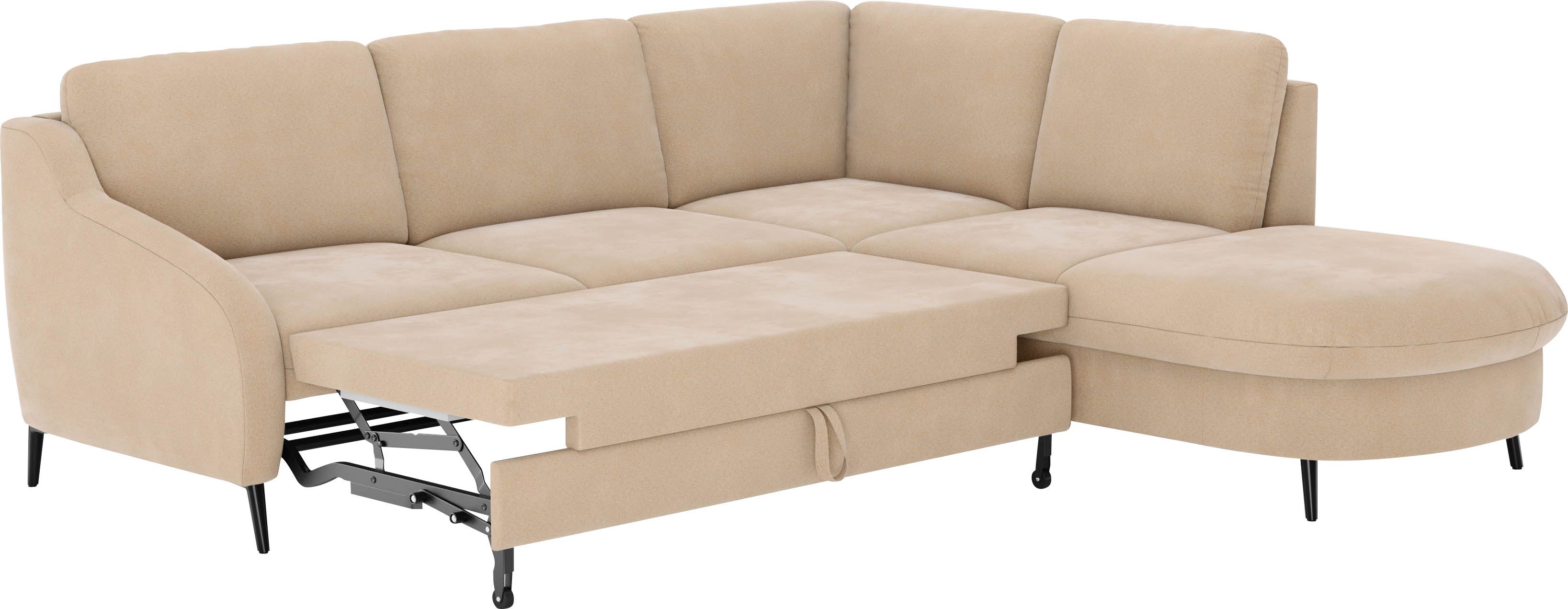 sit&more Hoekbank Soul L-vorm optioneel met bedfunctie en bedlade of lade