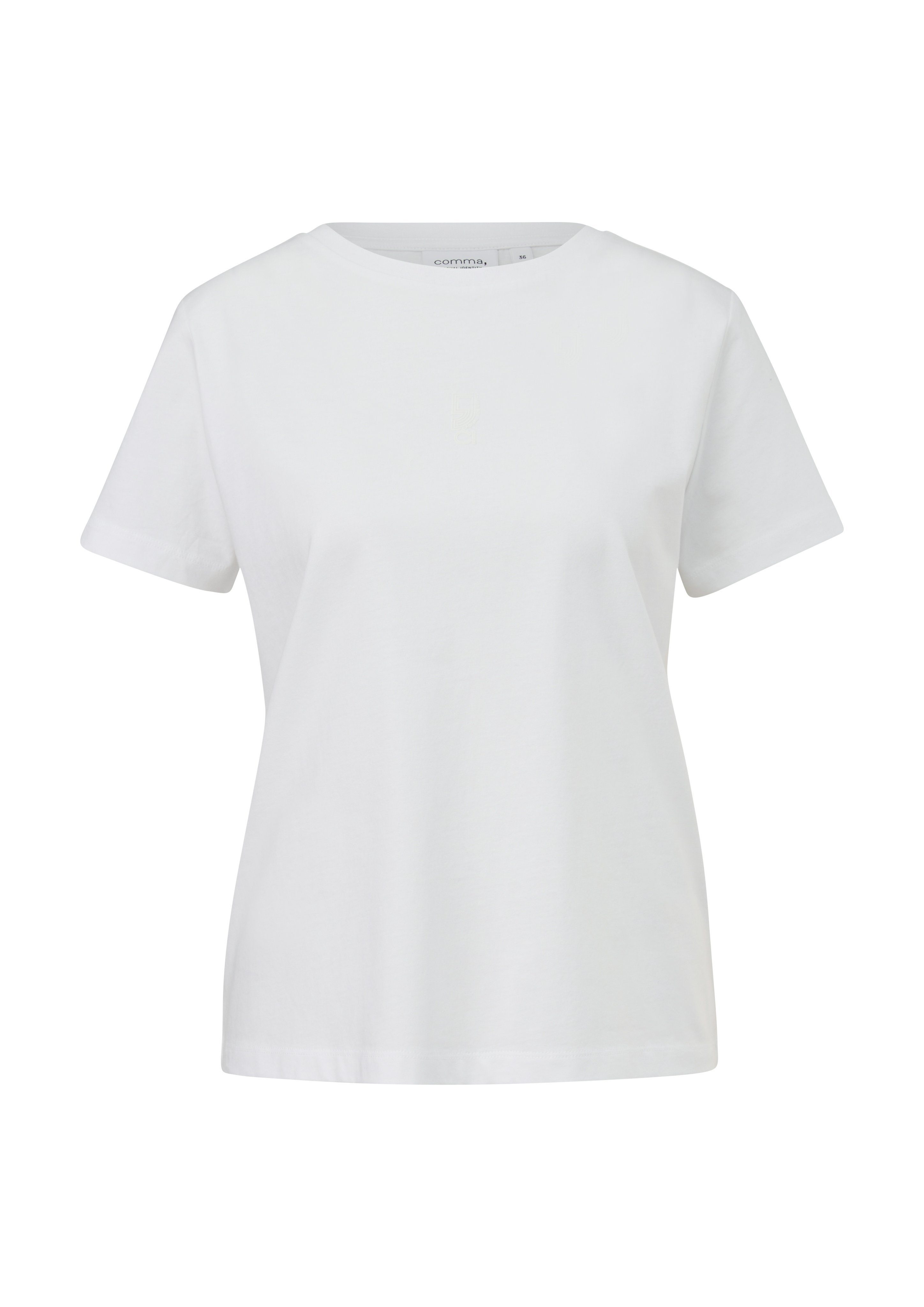 Comma T-shirt met print op borsthoogte