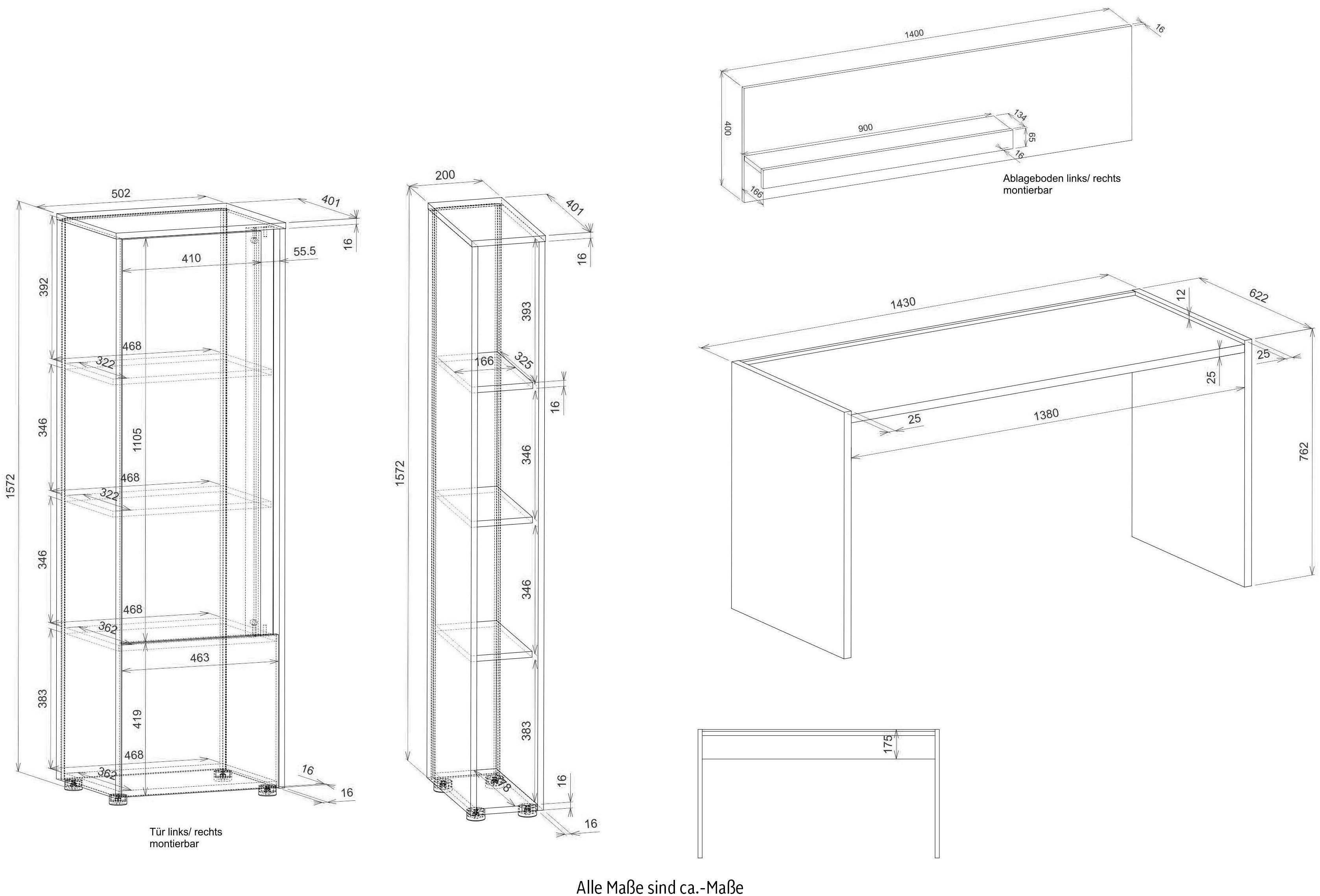 INOSIGN Set kantoormeubelen City/Giron (set, 4-delig)