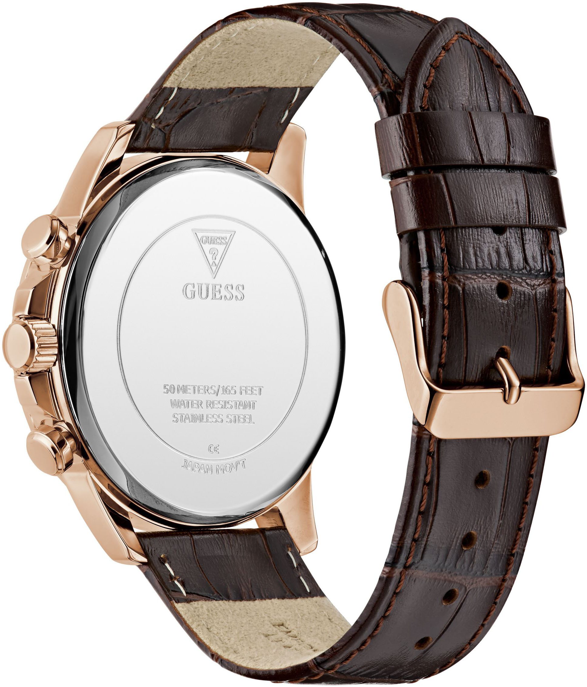 Guess Multifunctioneel horloge Walker Quartz horloge, polshorloge, herenhorloge, datum, weekdag, siliconen band