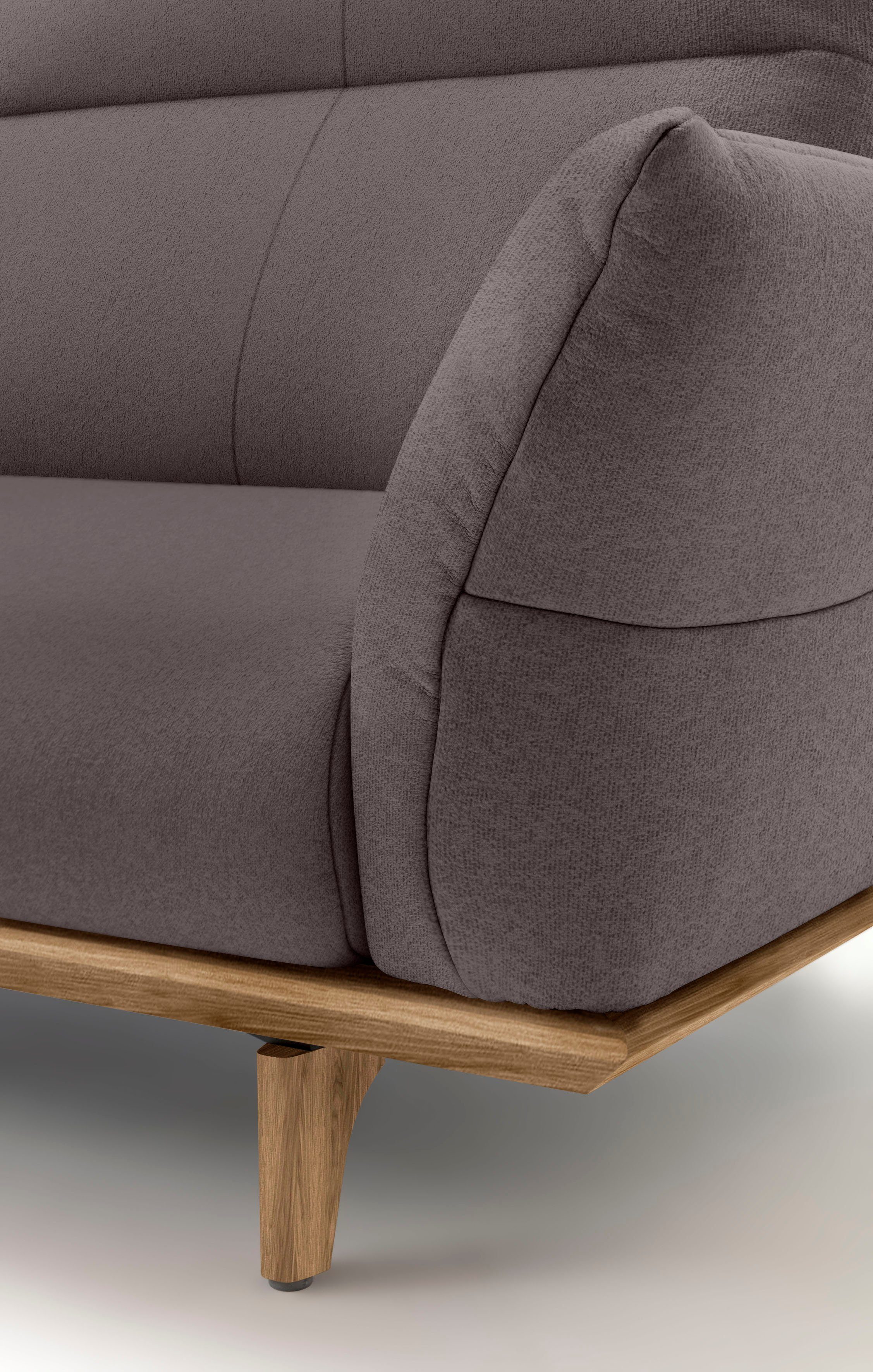 Creation BY ROLF BENZ 4-zitsbank Hs.460 Onderstel in walnotenhout, walnotenhouten poten, breedte 248 cm