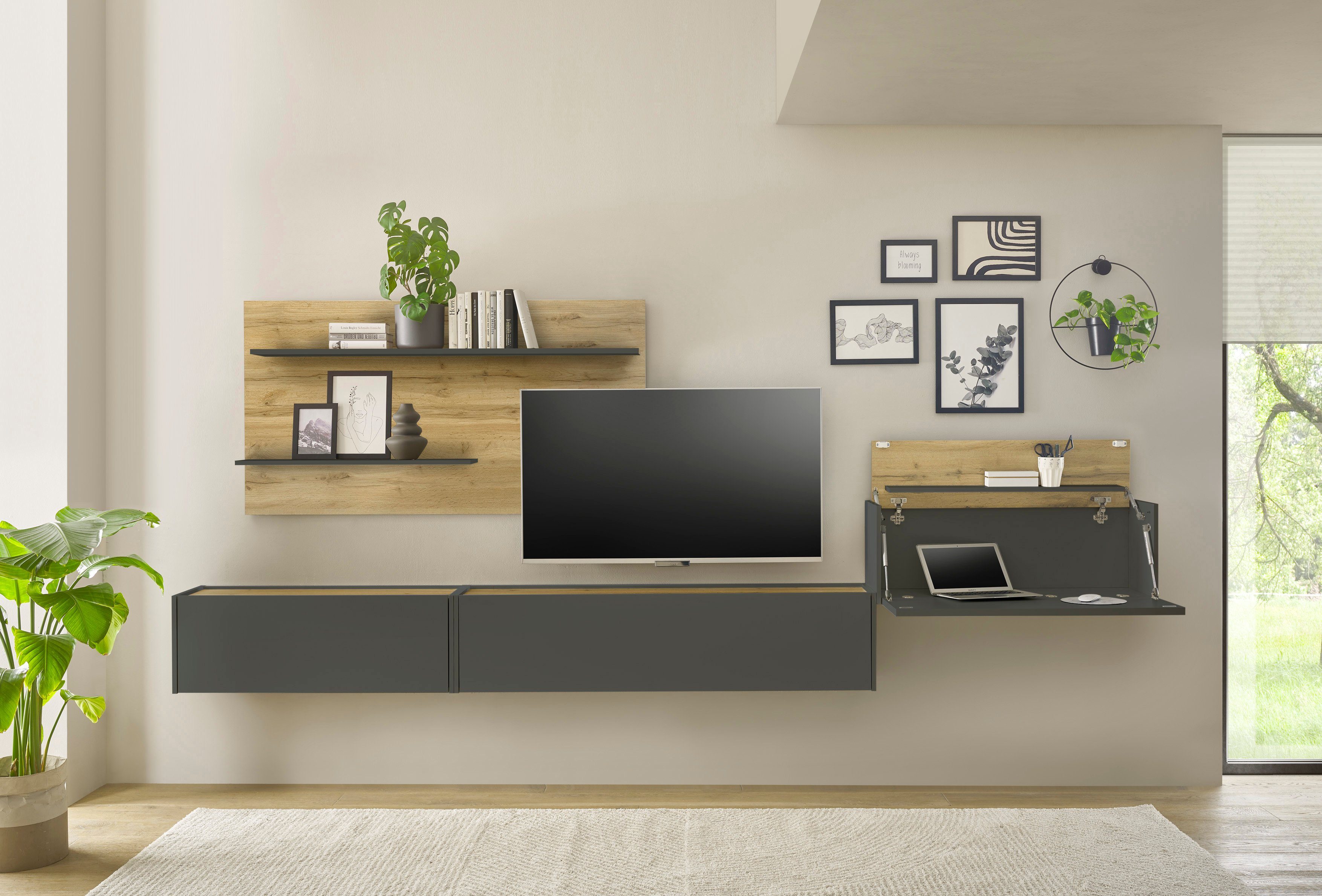INOSIGN Set kantoormeubelen City/Giron Thuiskantoor (set, 4-delig) kantoorsets grijs