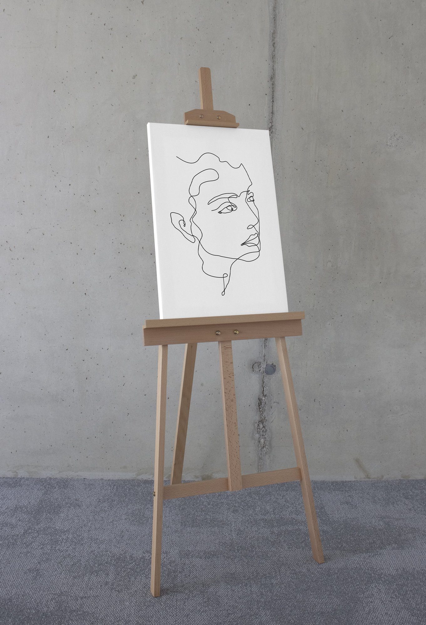 Komar Artprint op linnen Sketch me - Afmeting 40 x 60 cm Canvasdoek met echt houten frame (1 stuk)