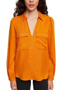 edc by esprit blouse met lange mouwen oranje