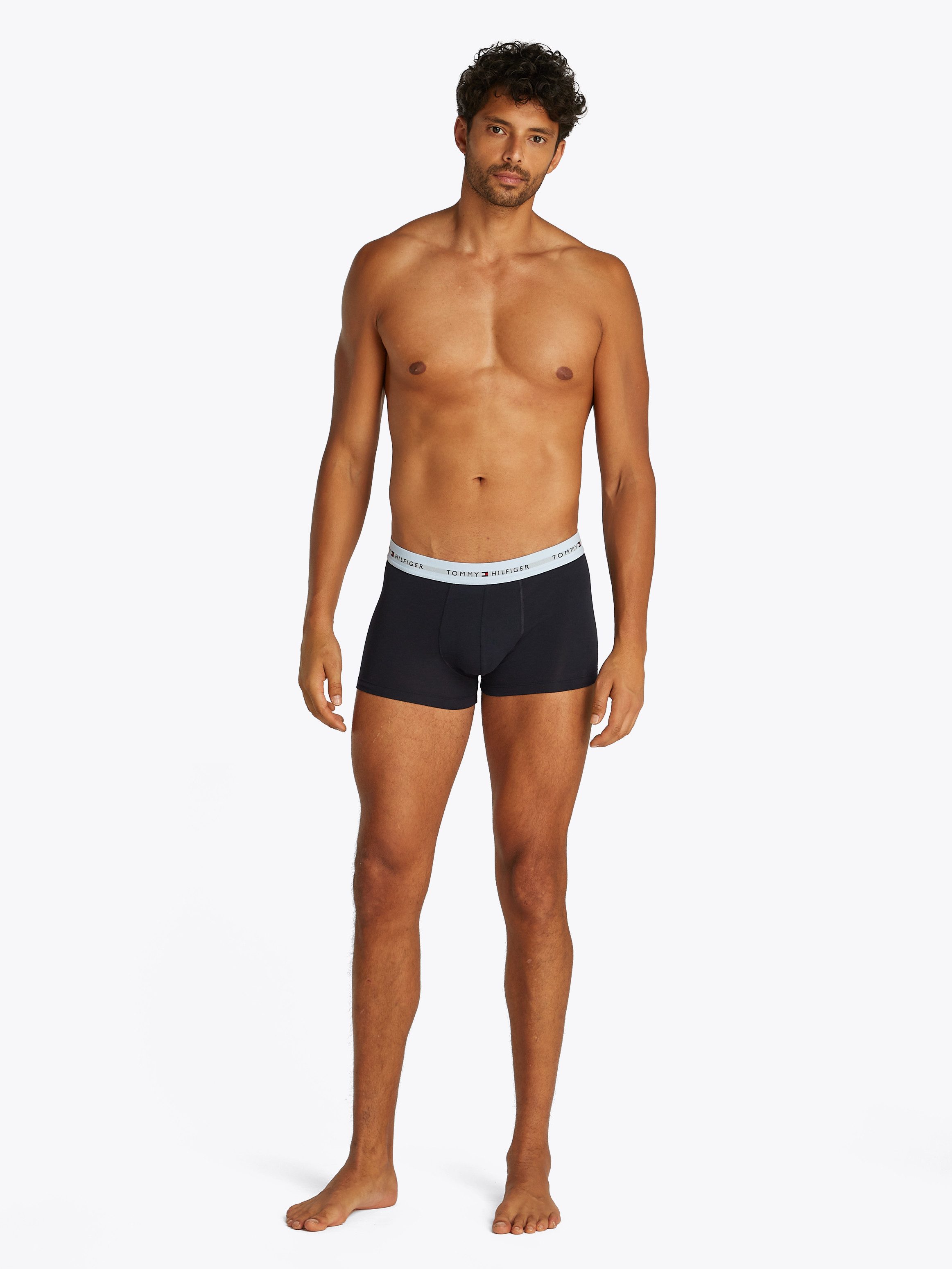 Tommy Hilfiger Underwear Boxershort 3P WB TRUNK met contrasterende logo-band (3 stuks)