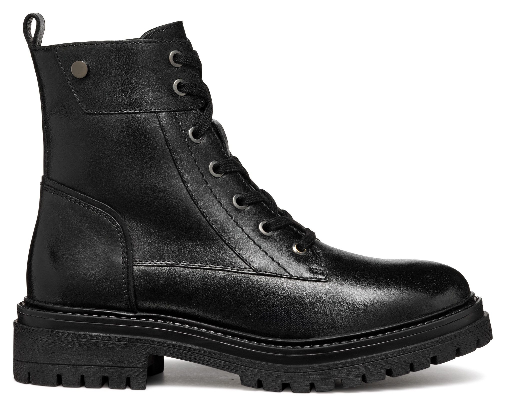 Geox Veterschoenen D IRIDEA G Chunky boot, plateau enkellaars met blokhak