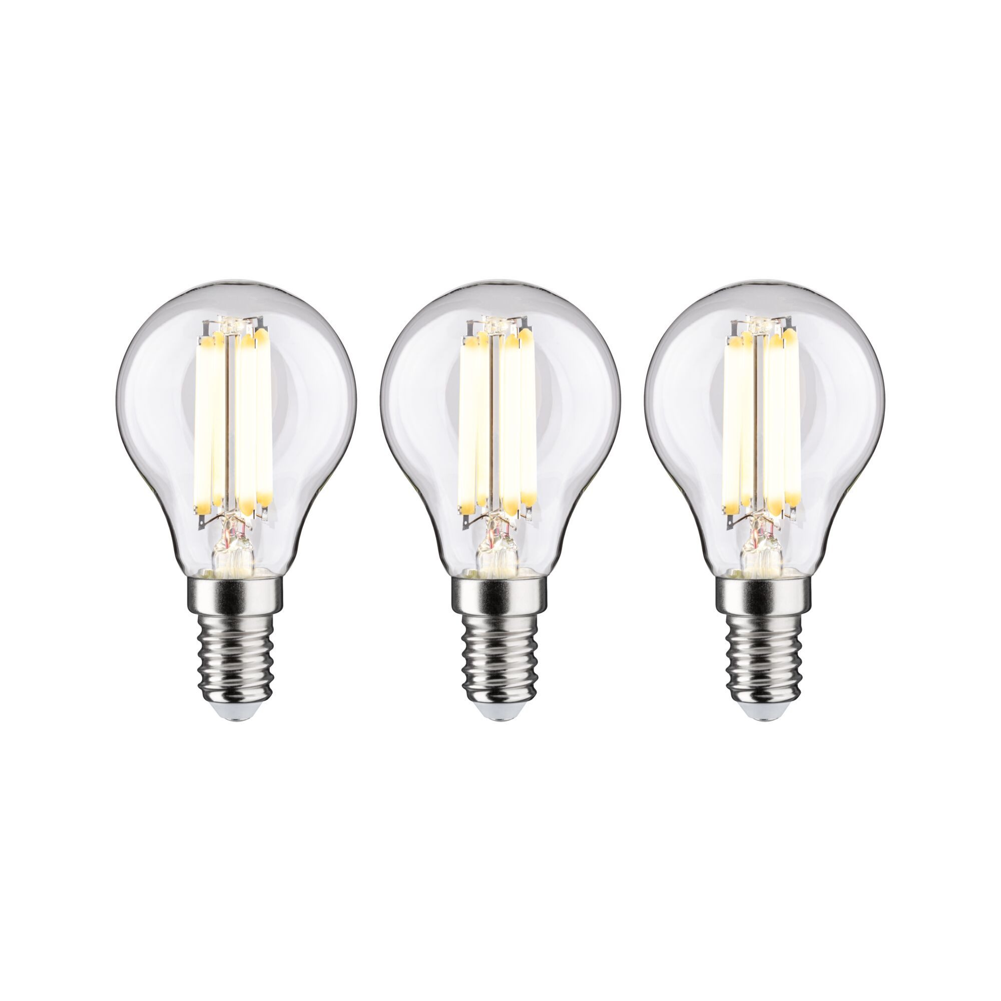 Paulmann Led-verlichting Eco-Line filament 230V LED druppel E14 3-pack 525lm 2,5W 3000K helder (3 stuks)