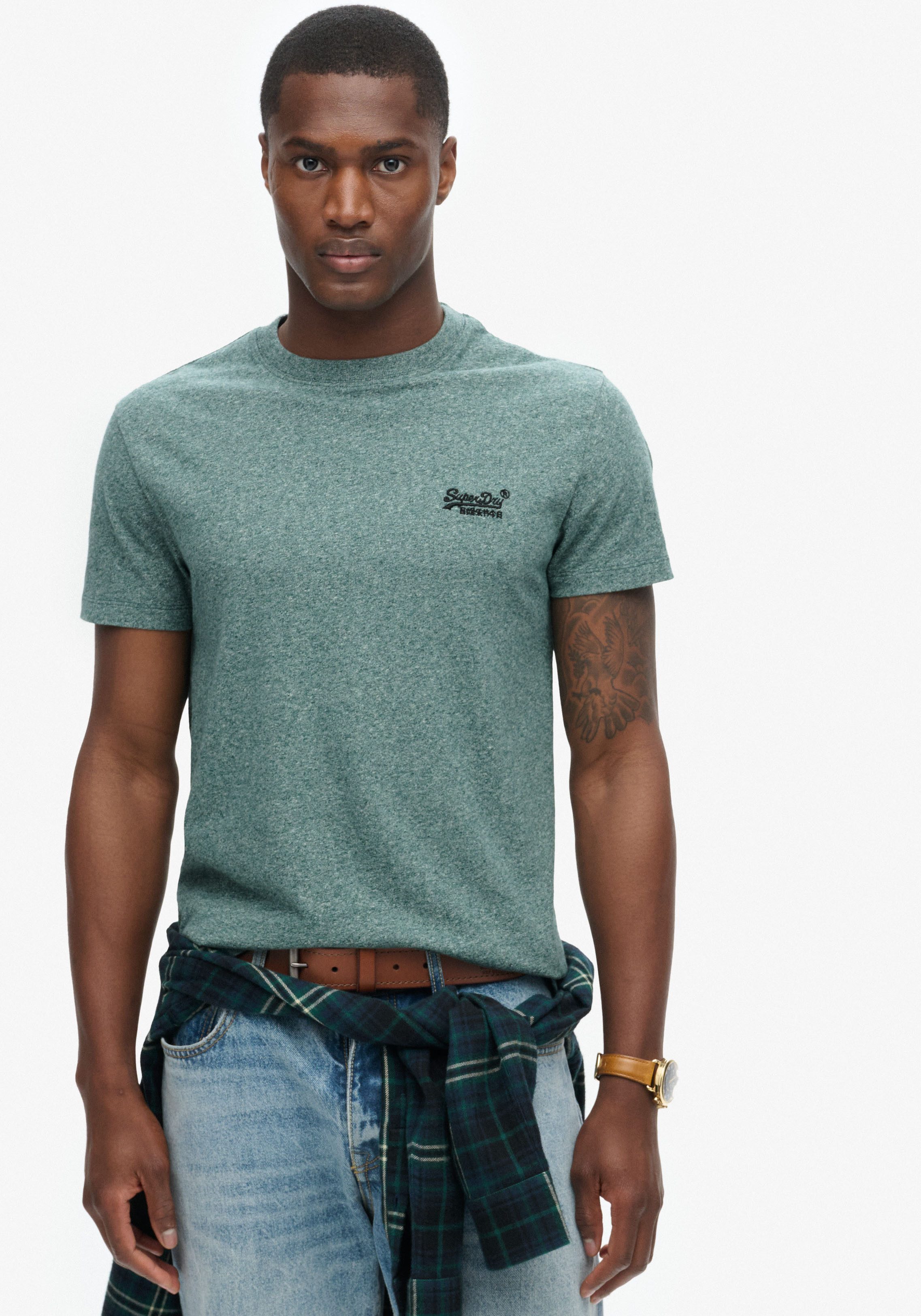 NU 20% KORTING: Superdry Shirt met ronde hals Organic Cotton Essential Logo T-Shirt